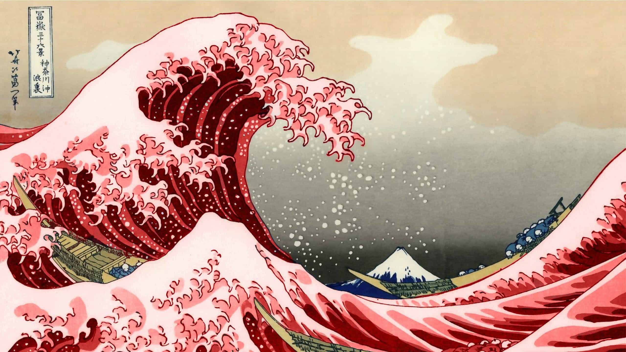 The Great Wave Off Kanagawa WQHD 1440p Wallpaper