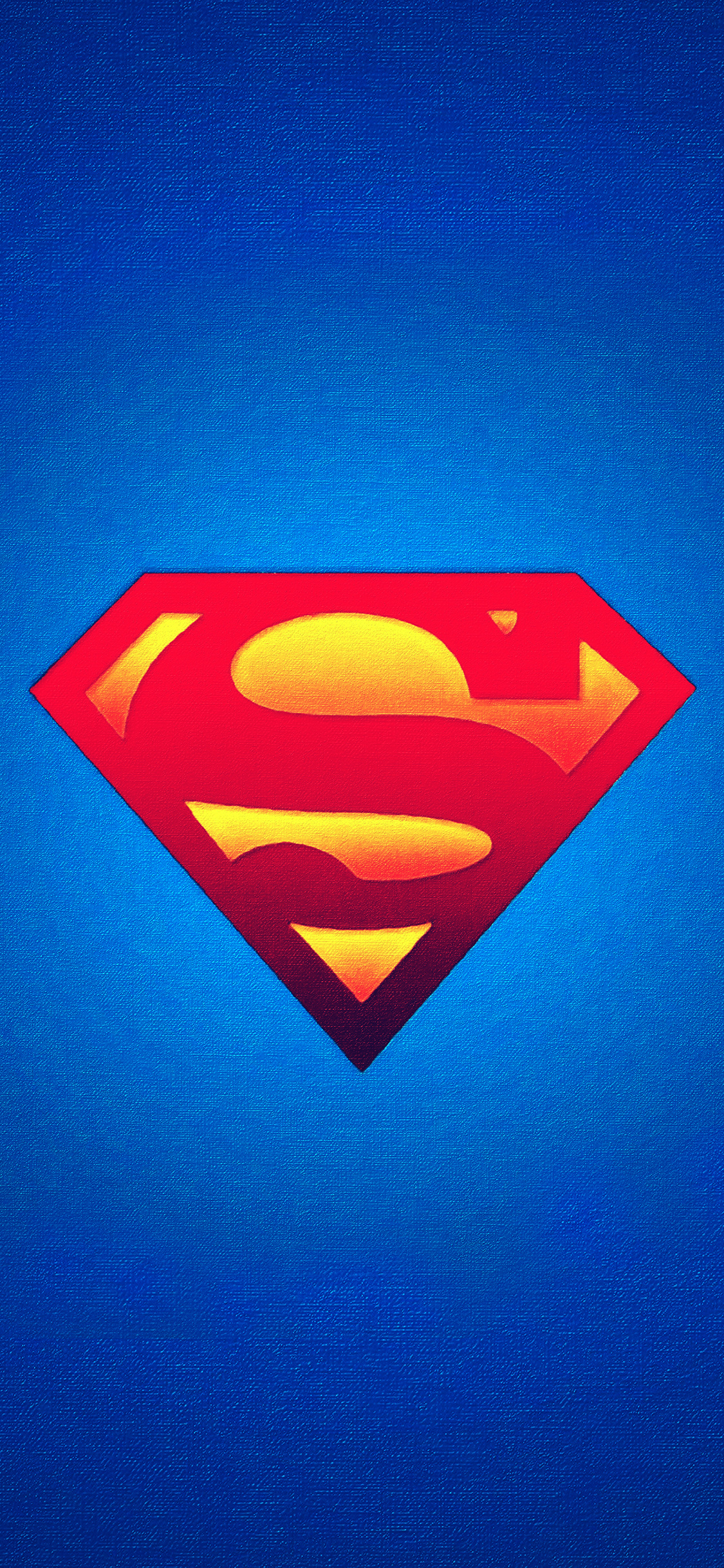 iPhone X wallpaper. logo superman blue hero illustration art