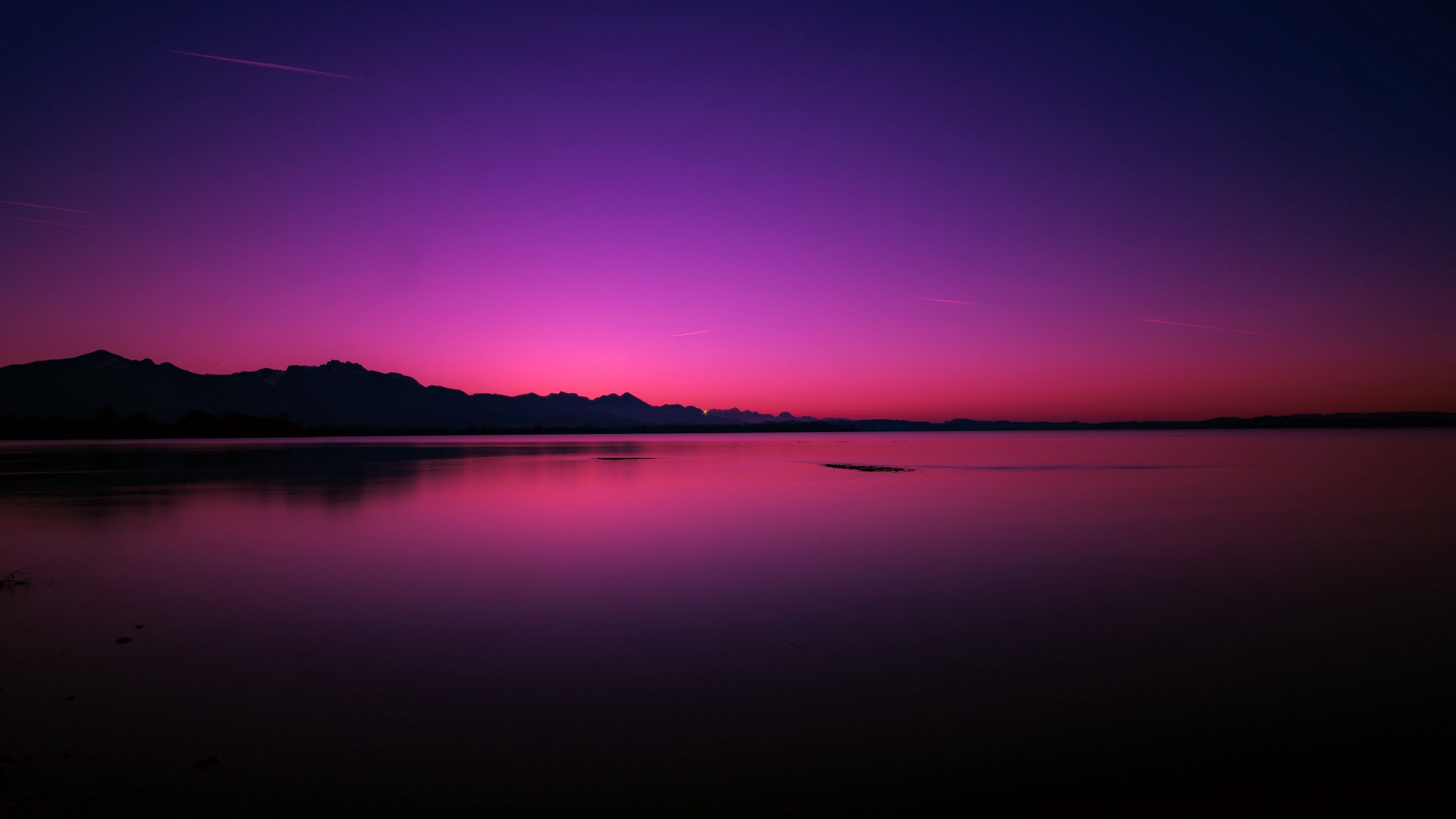 purple landscape #reflection #dusk #evening pink sky #lake #horizon #afterglo. HD wallpaper for laptop, Computer wallpaper, Computer wallpaper desktop wallpaper