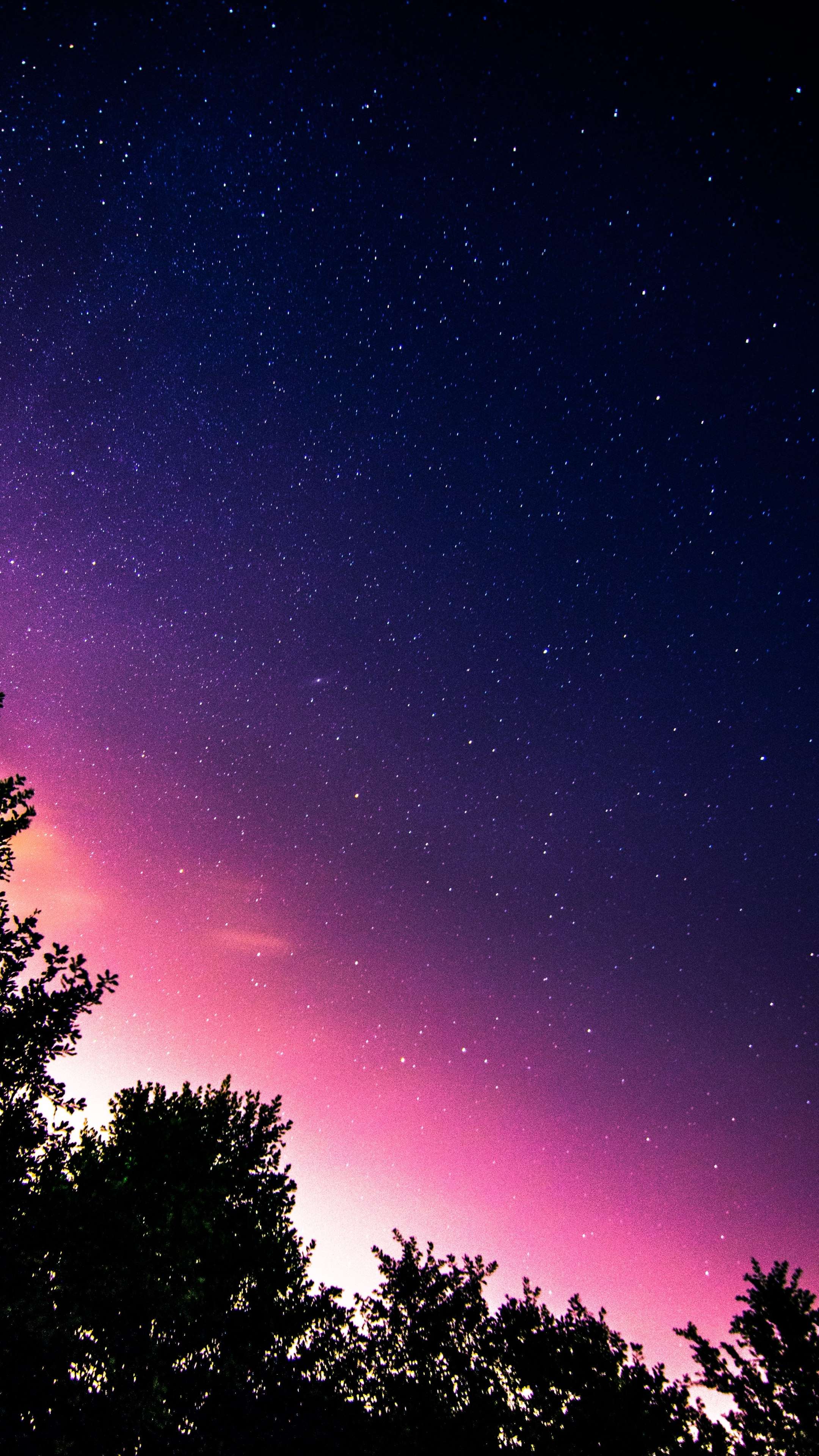 Pink Starry Sky 4K Phone Wallpaper