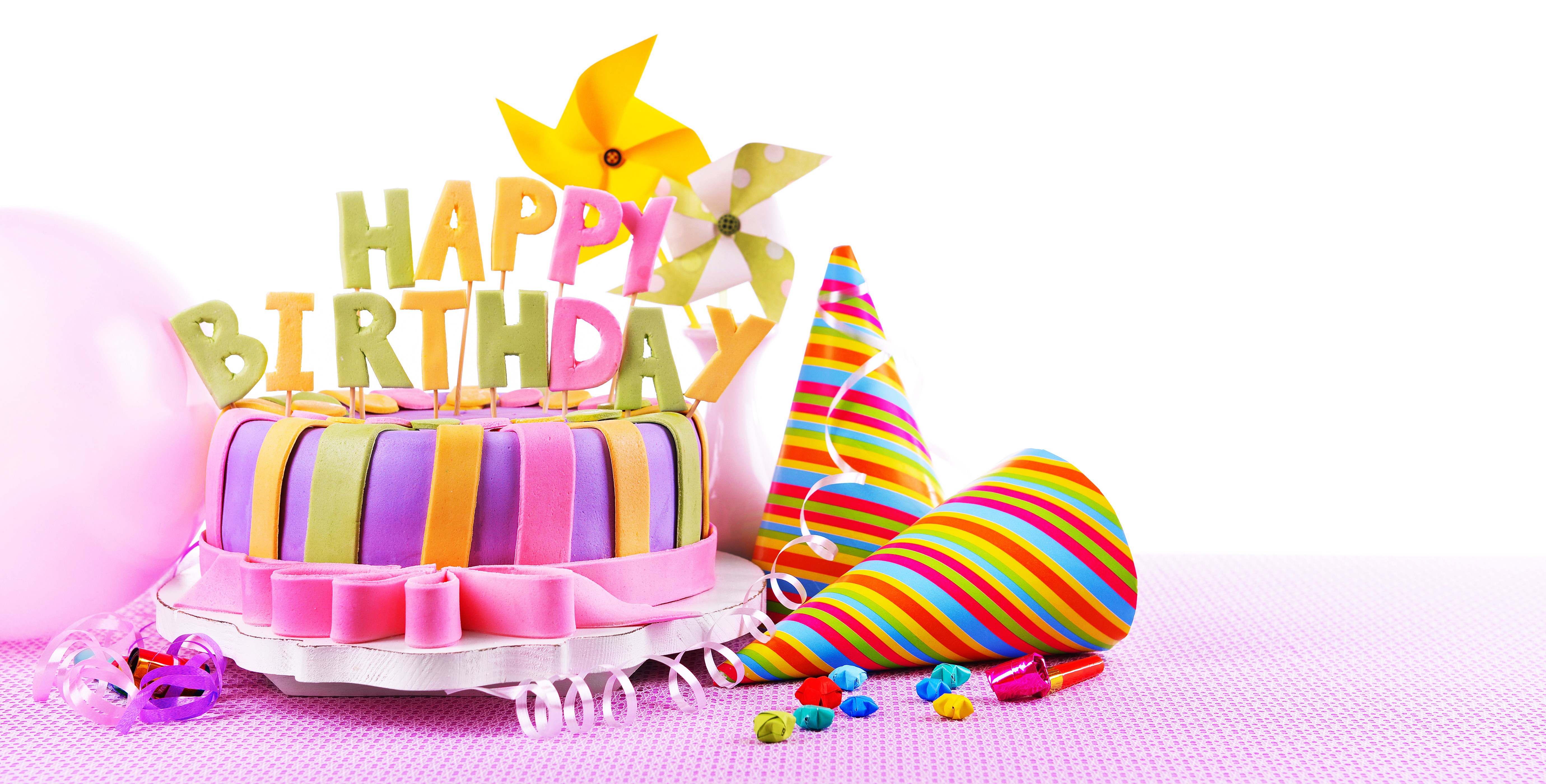 Free download Happy birthday cake with balloons 4k wallpaper HD Wallpaper [5520x2800] for your Desktop, Mobile & Tablet. Explore Happy Birthday Wallpaper Free. Happy Birthday Wallpaper, Wallpaper Happy Birthday