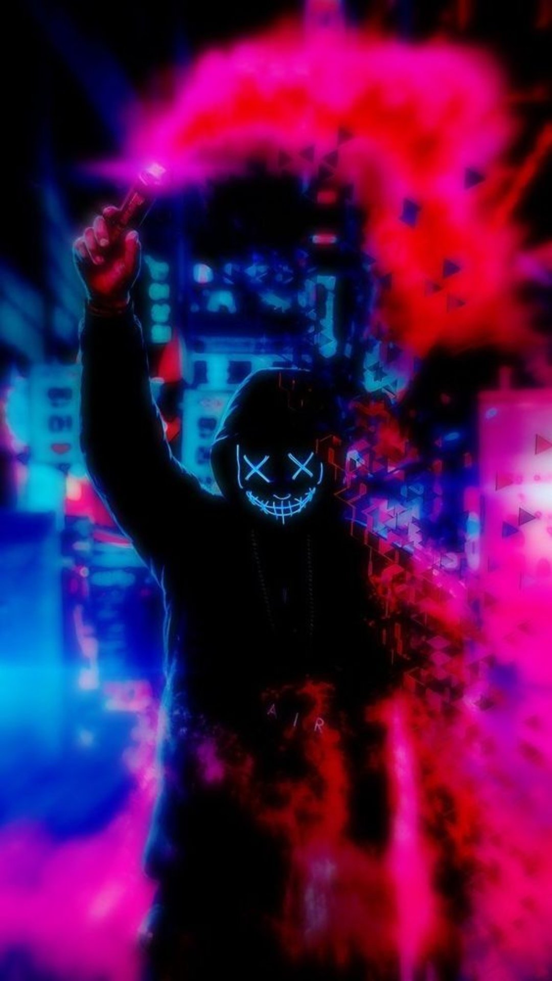 Neon Mask Smoke Wallpaper Neon Mask Smoke Wallpaper Download