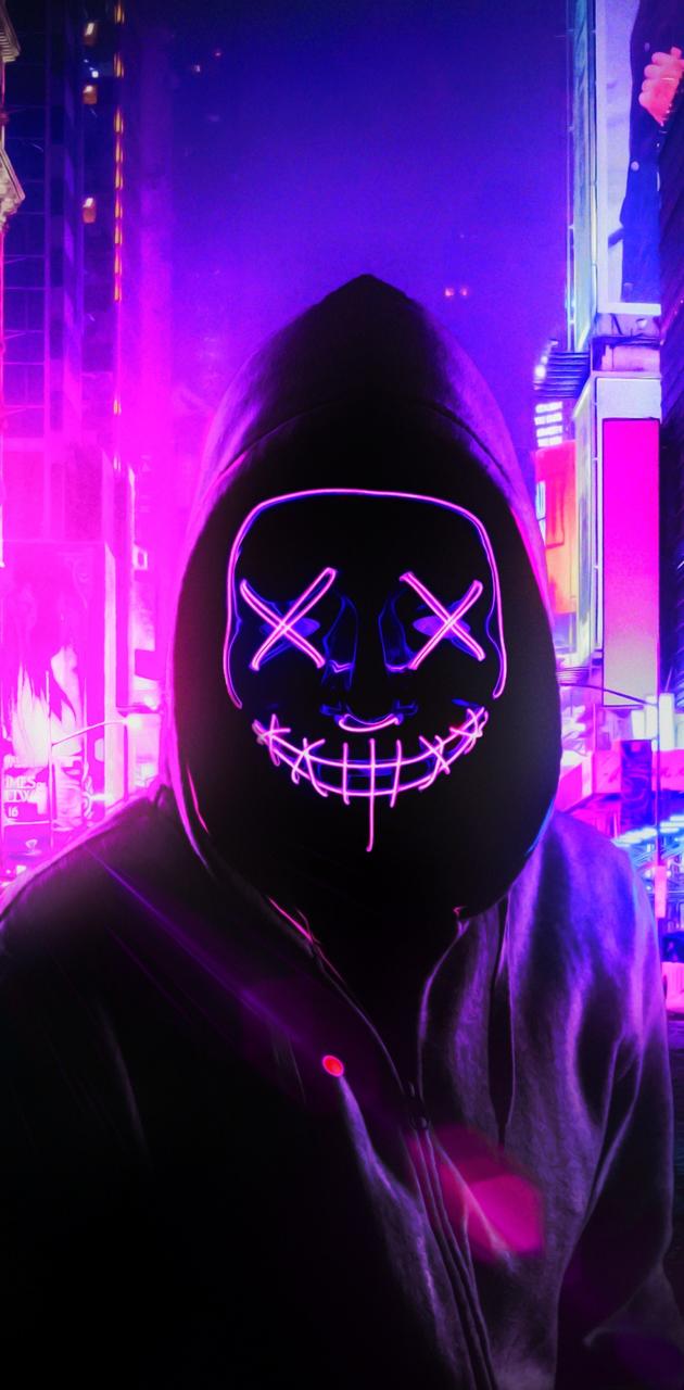 Neon mask wallpaper