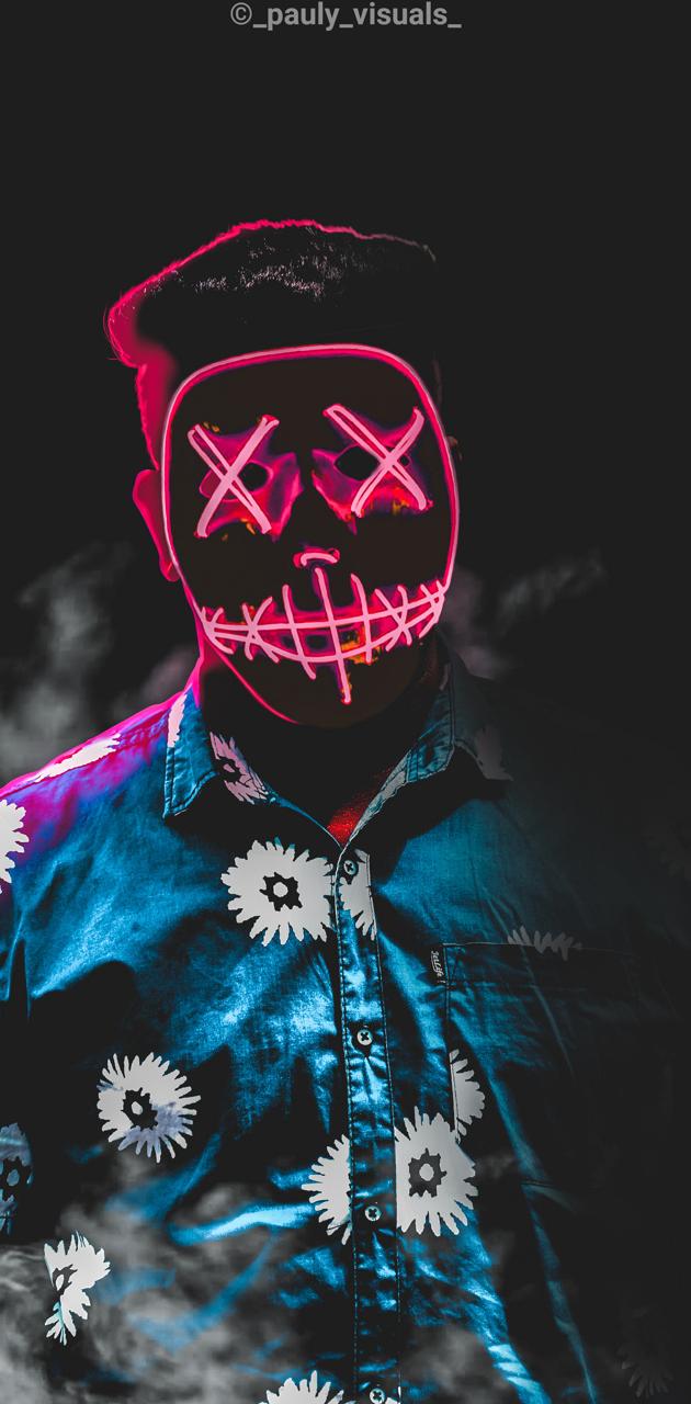 Neon mask wallpaper