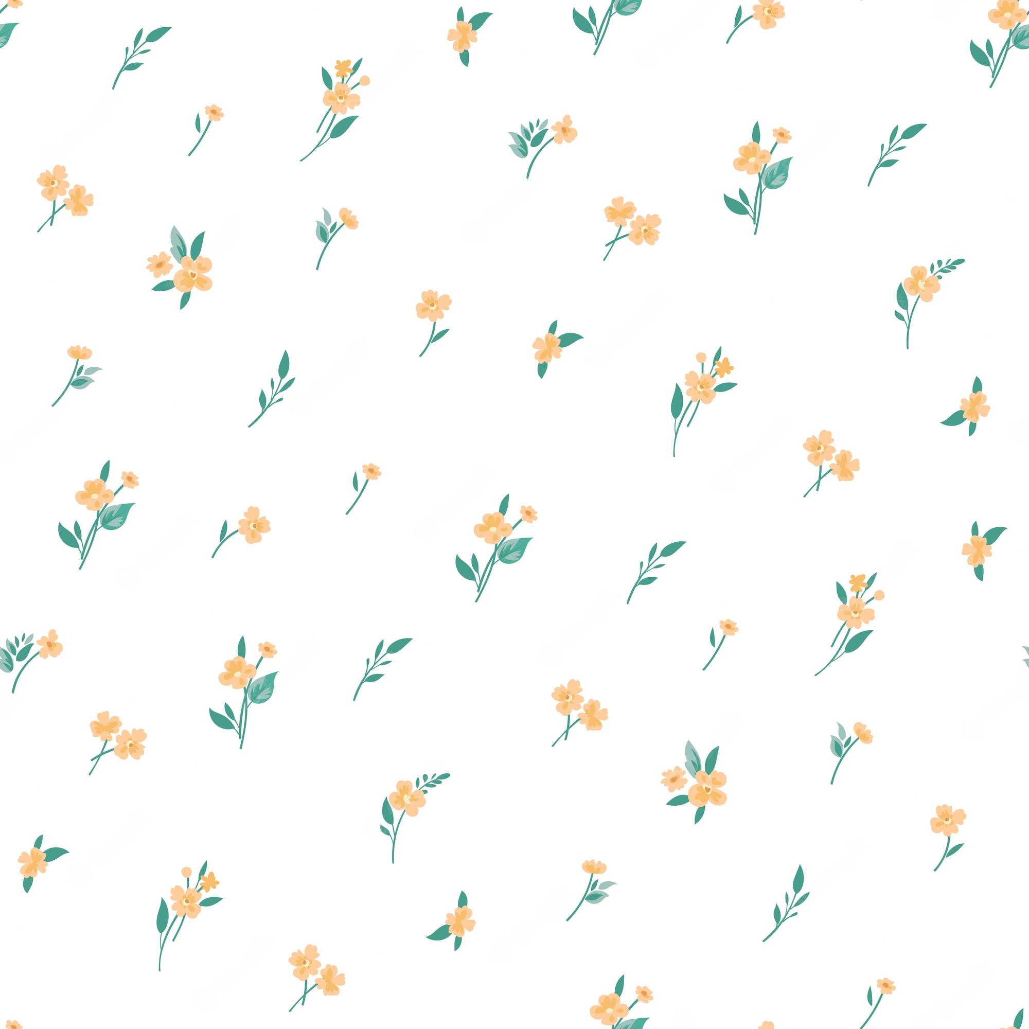 Premium Vector. Pretty summer seamless background with small flowers