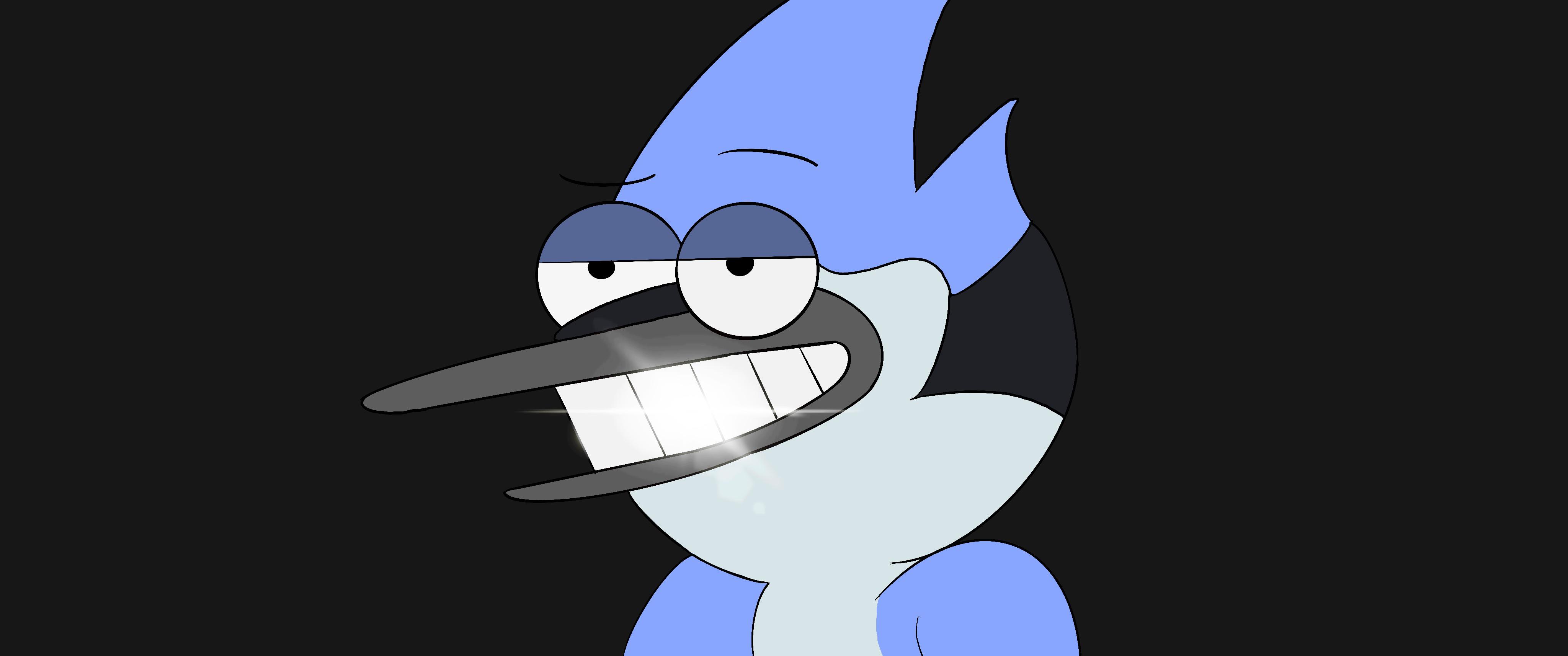 4K) a drawing of mordecai from the regular show using procreate!