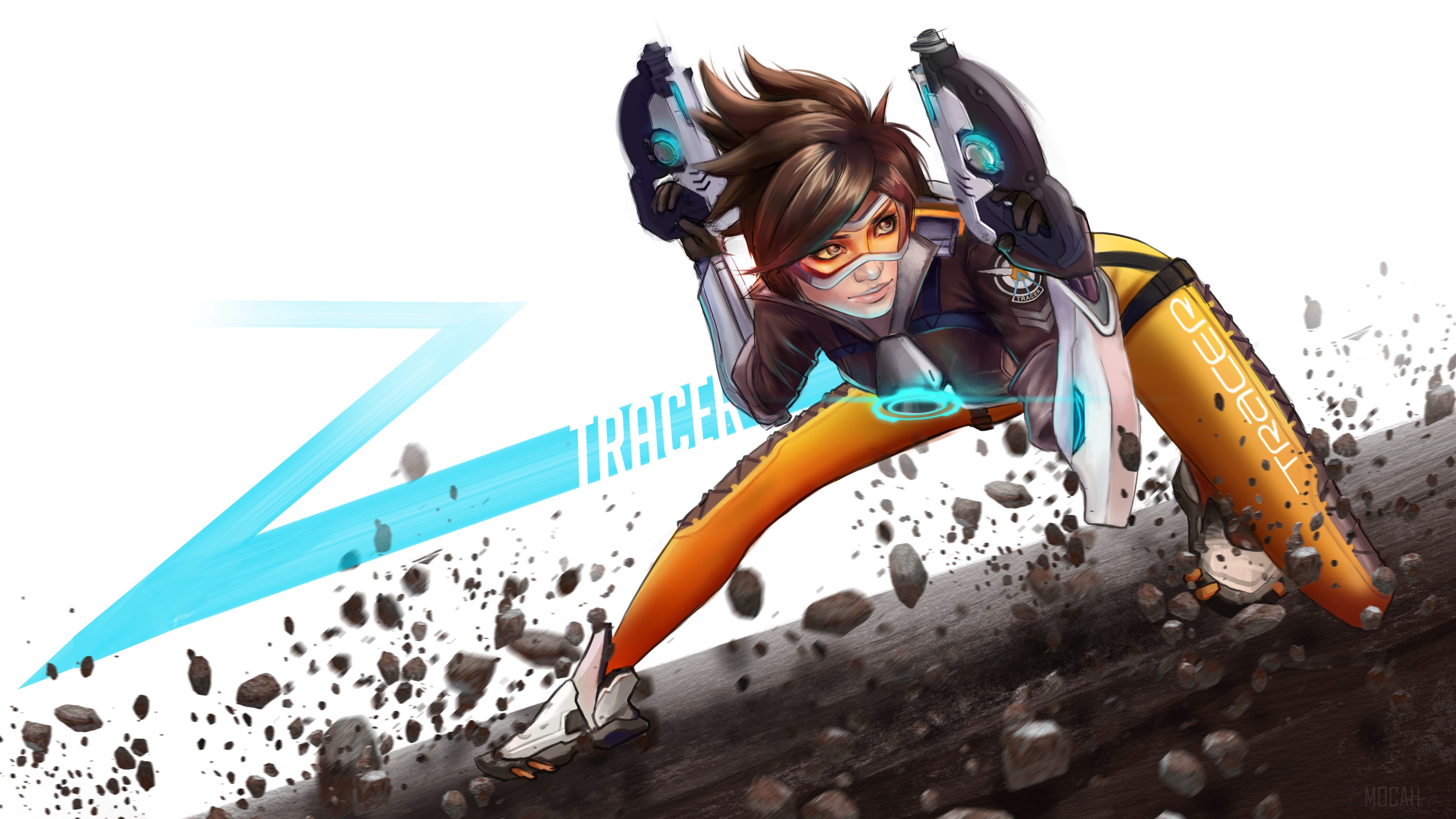 Tracer Overwatch Art 4k Gallery HD Wallpaper