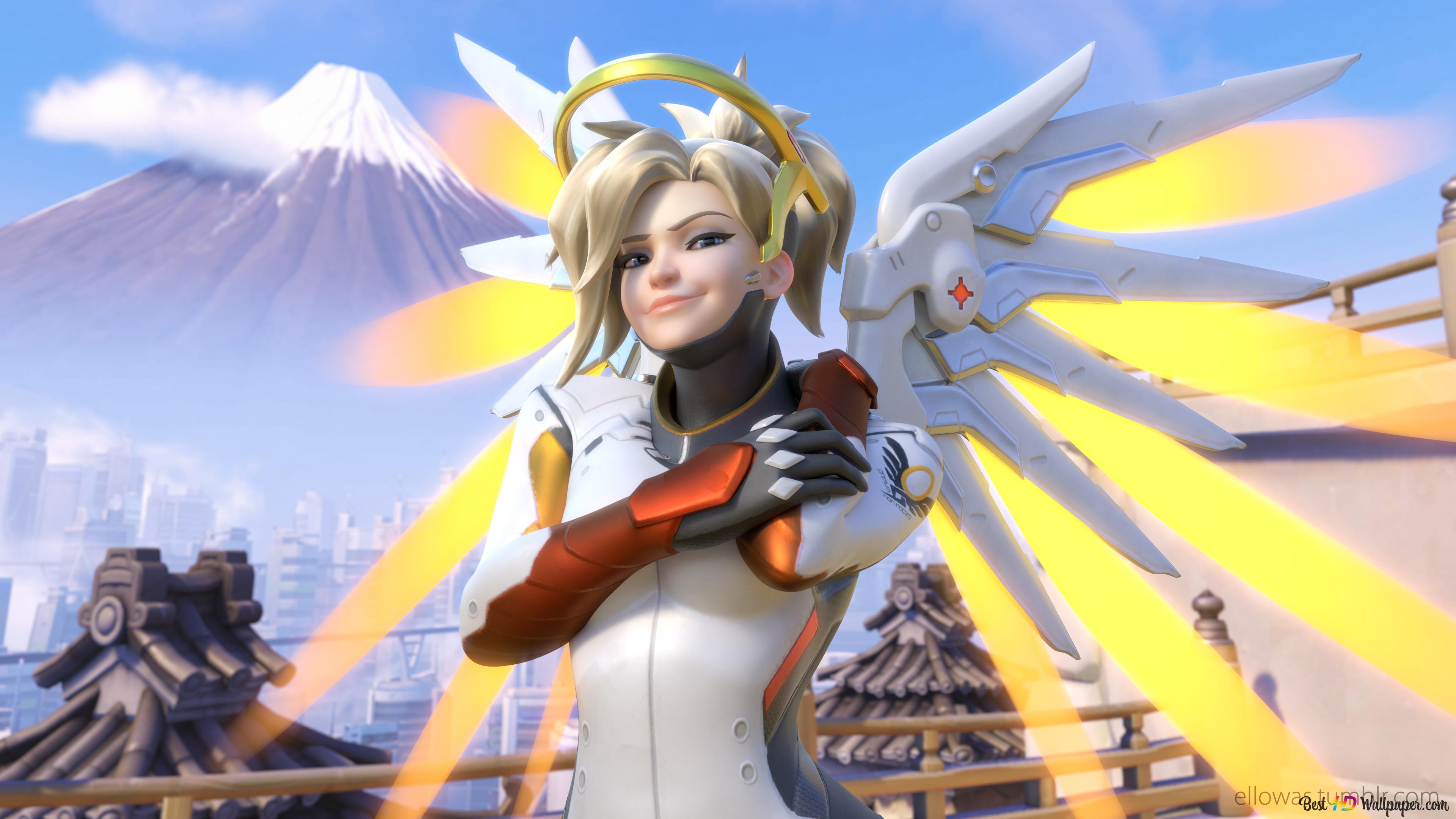 Mercy Heroes of Overwatch 4K wallpaper download