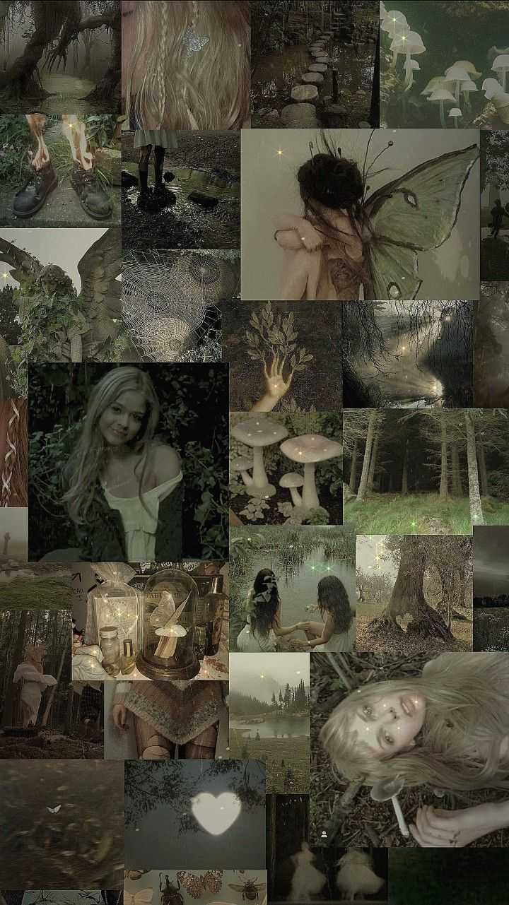 Fairy Grunge Wallpaper Discover more aesthetic grunge, Aesthetic Picture, dark fairy, fairy aesthetic, forest fairy wal. Зеленые картины, Абстр�актное, Фотоколлаж