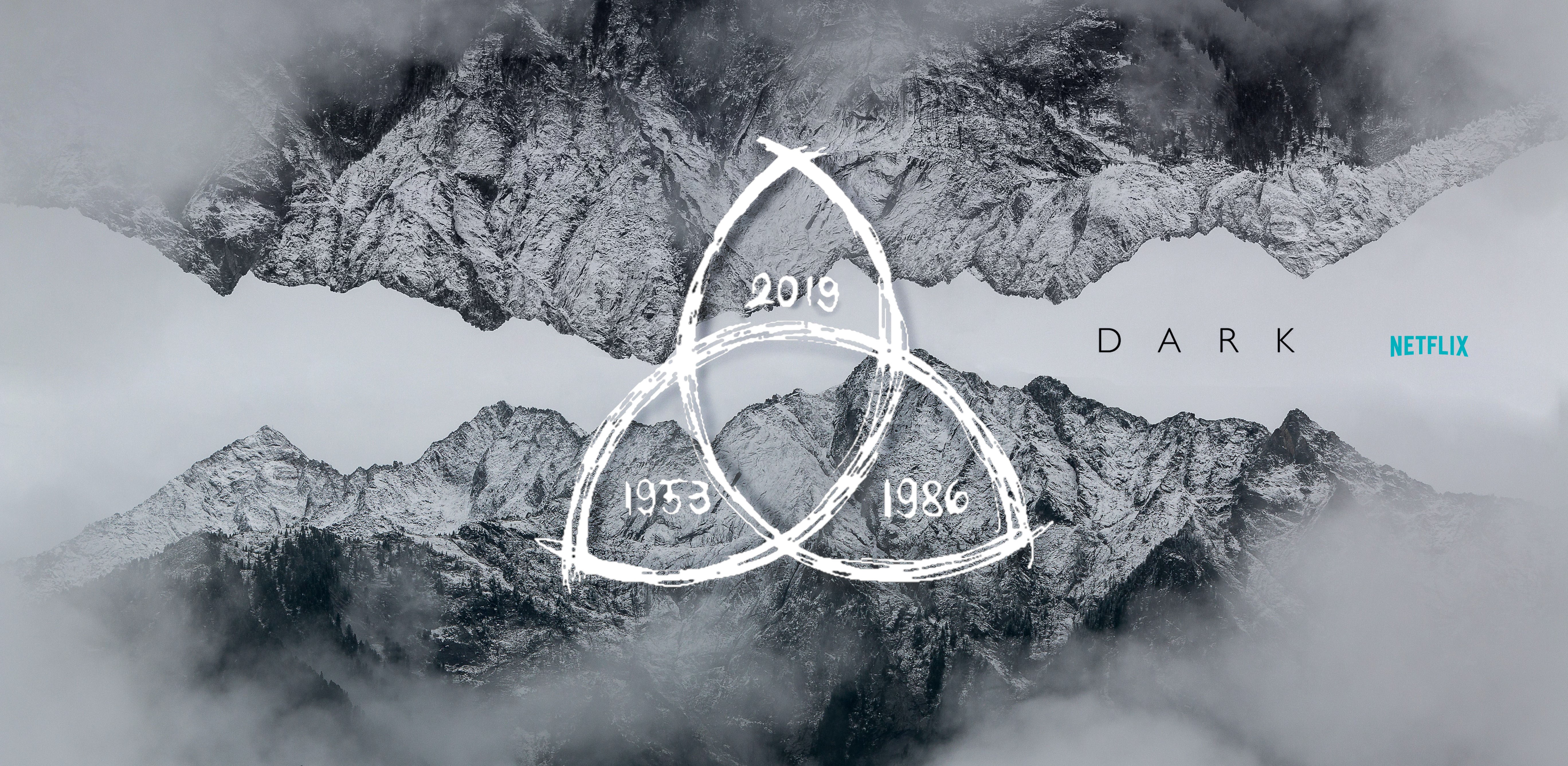 4K, logo, nature, dark, Netflix, mountain top Gallery HD Wallpaper