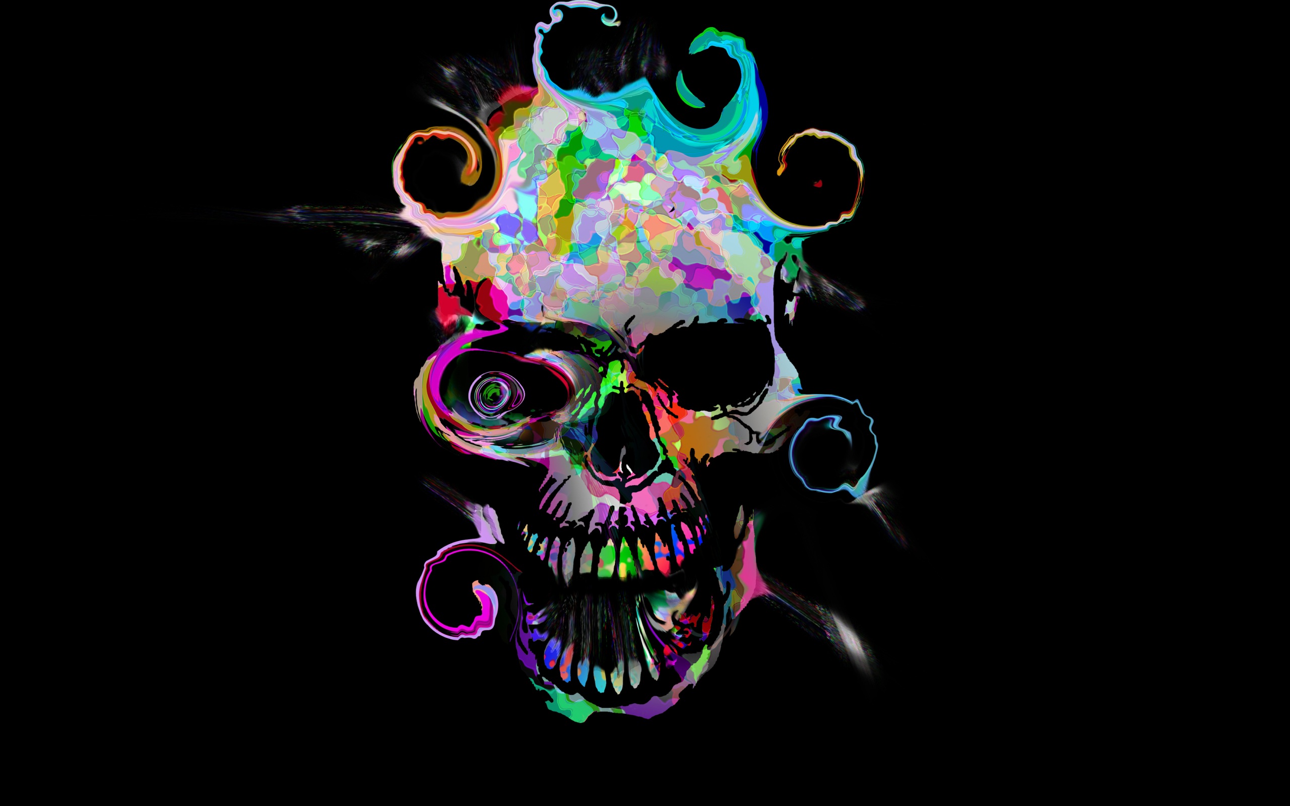 Wallpaper 4k Artistic Colorful Skull 4k Wallpaper