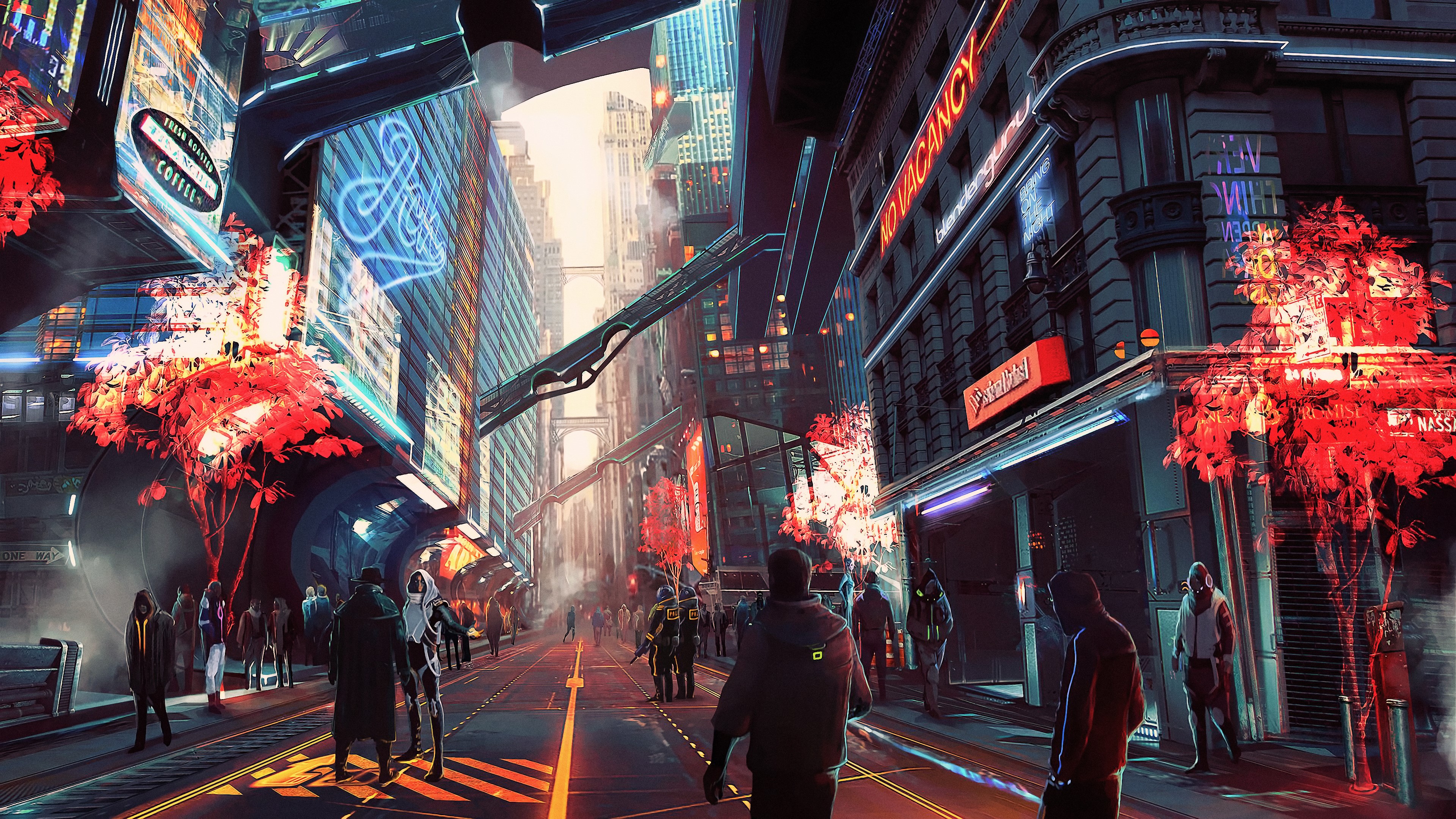 Wallpaper / cyberpunk, city, artist, artwork, digital art, hd, 4k free download