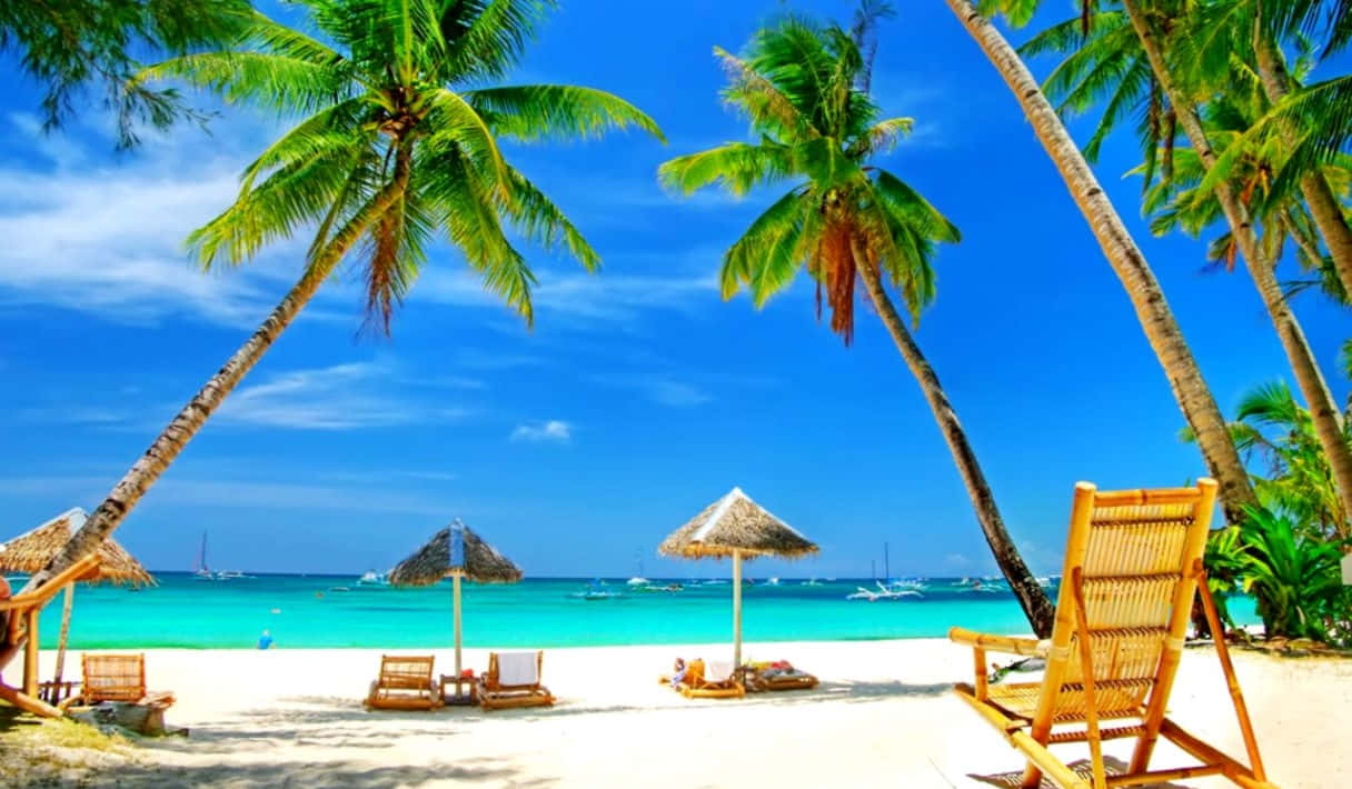 Download Beautiful Sea Summer Beach Resort Wallpaper
