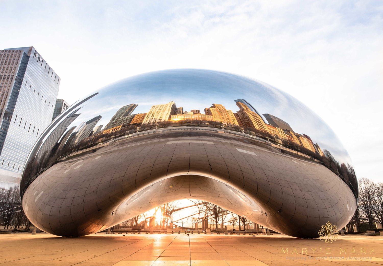 Architecture Photography in Chicago: Cloud Gate. Mary's Mark