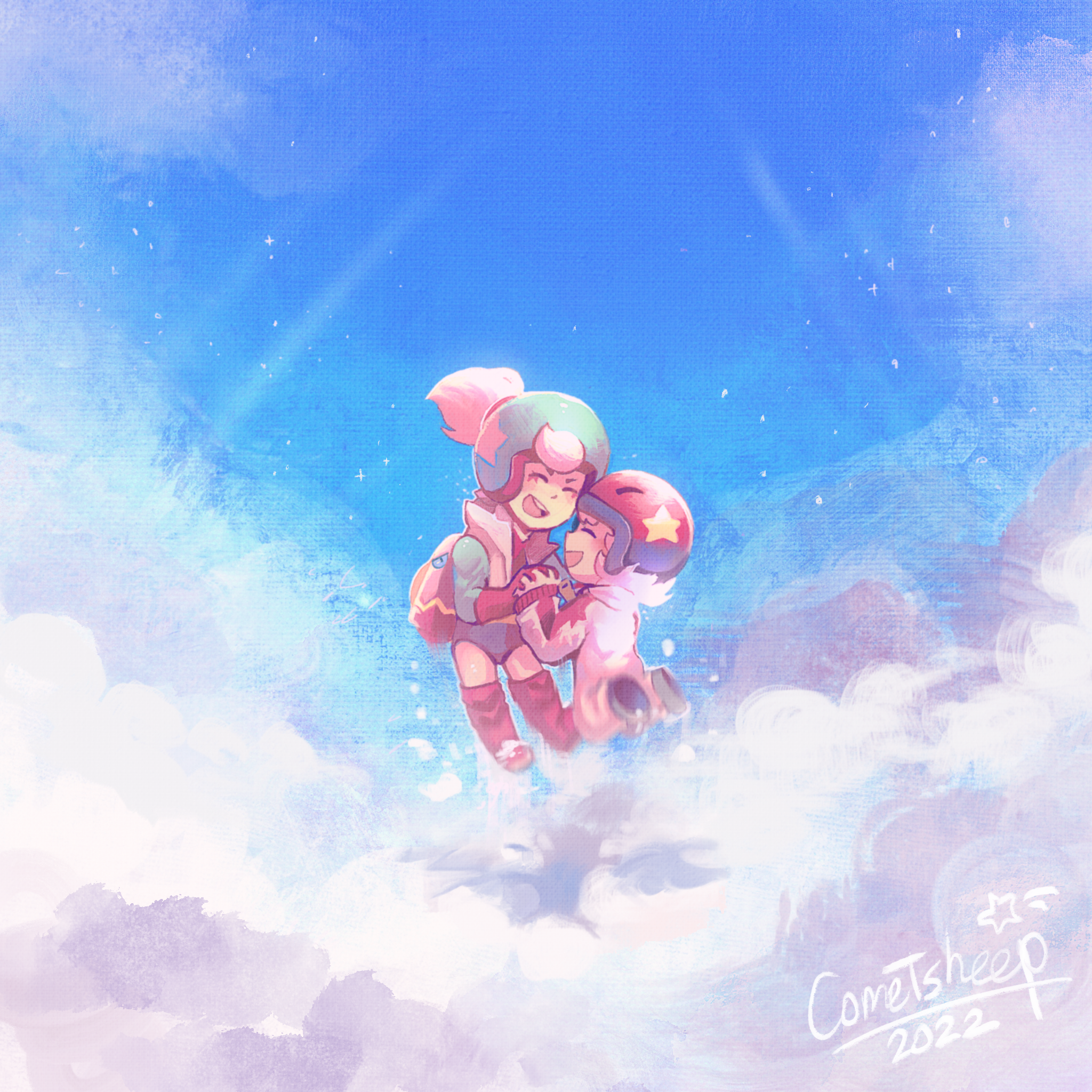 On top of the world (fanart of Janet and Bonnie!)