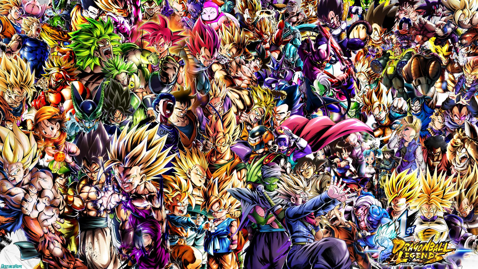 Happy 1 Year For Dragon ball Legends! Made this wallpaper for everyone to enjoy! (1920x1080)