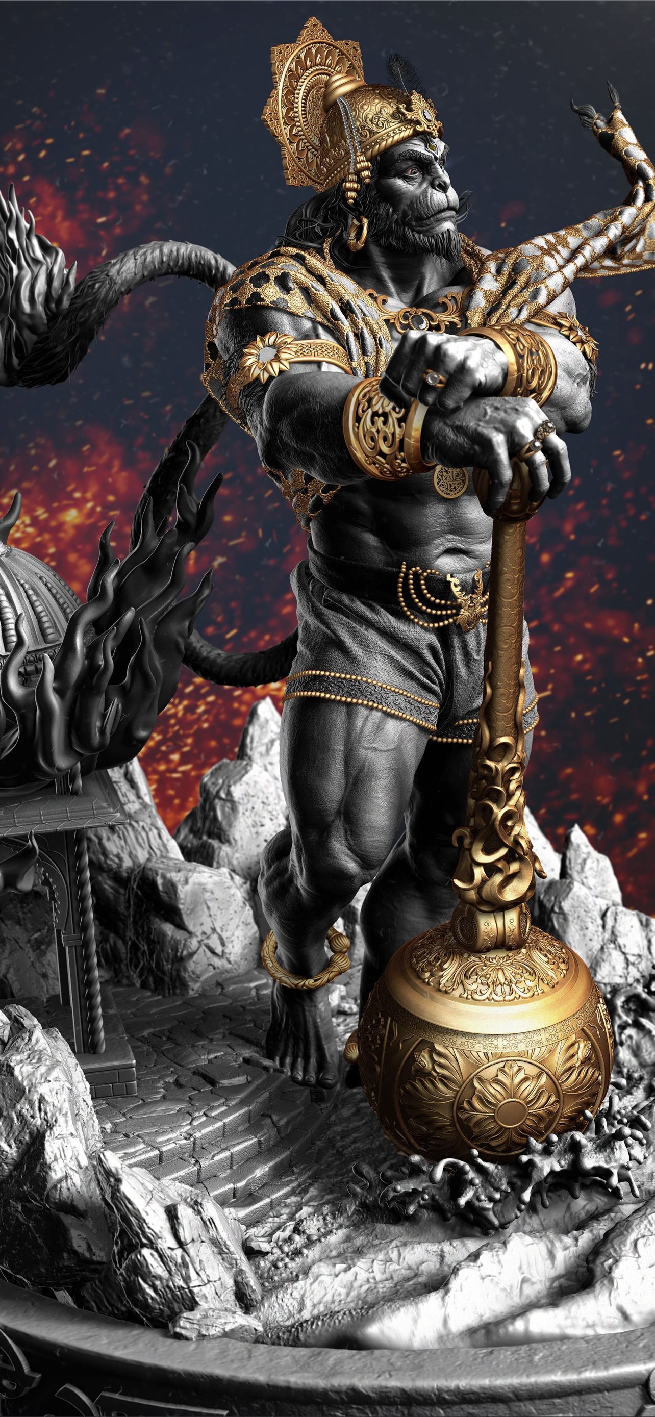 Jai hanuman ideas iPhone Wallpaper Free Download