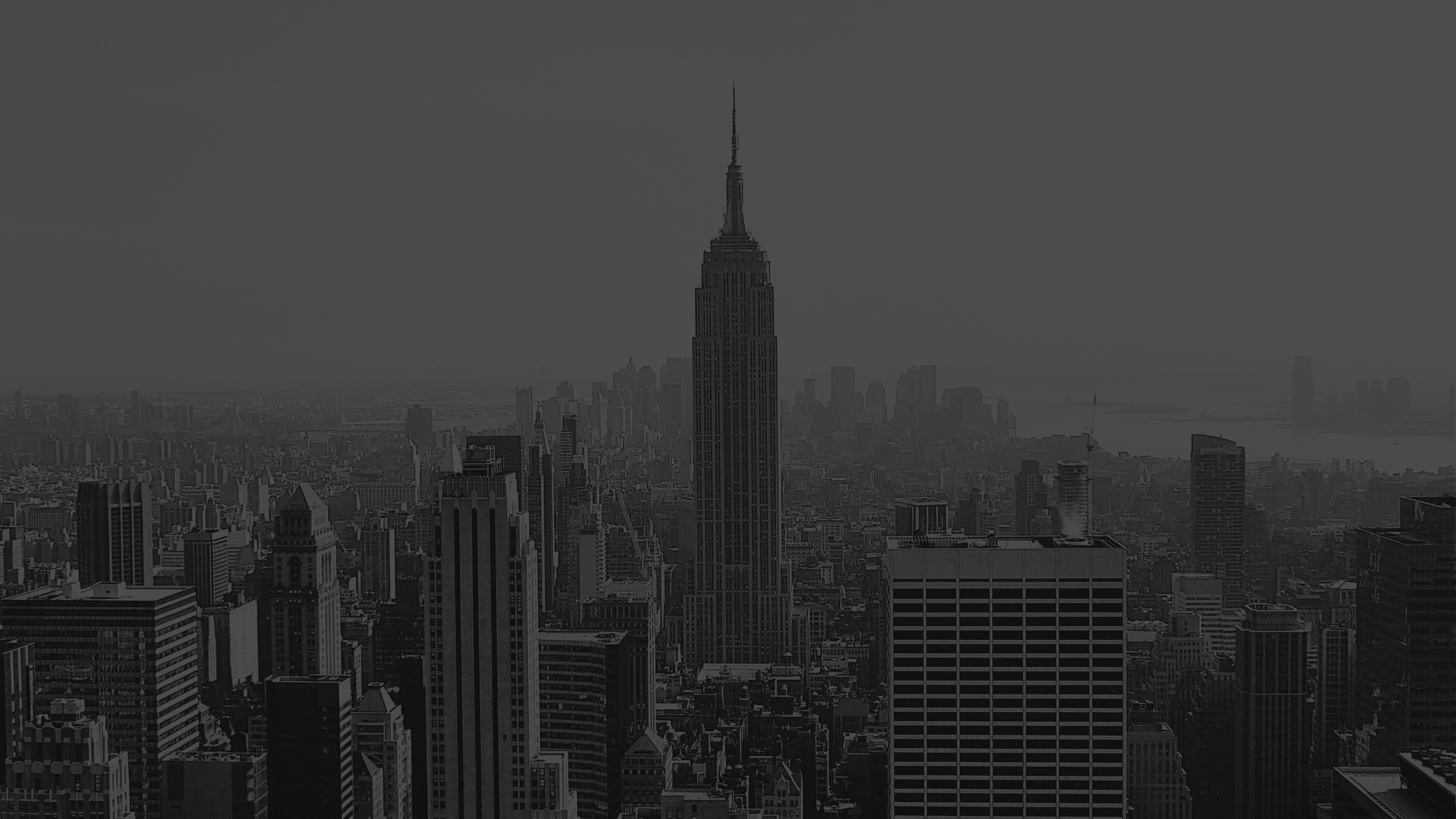 wallpaper for desktop, laptop. building architecture city newyork empire dark bw