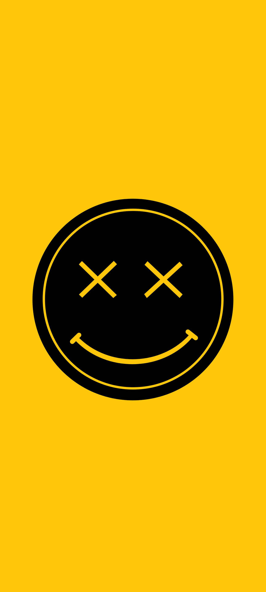 Download Dead Smile Plain Yellow iPhone Wallpaper