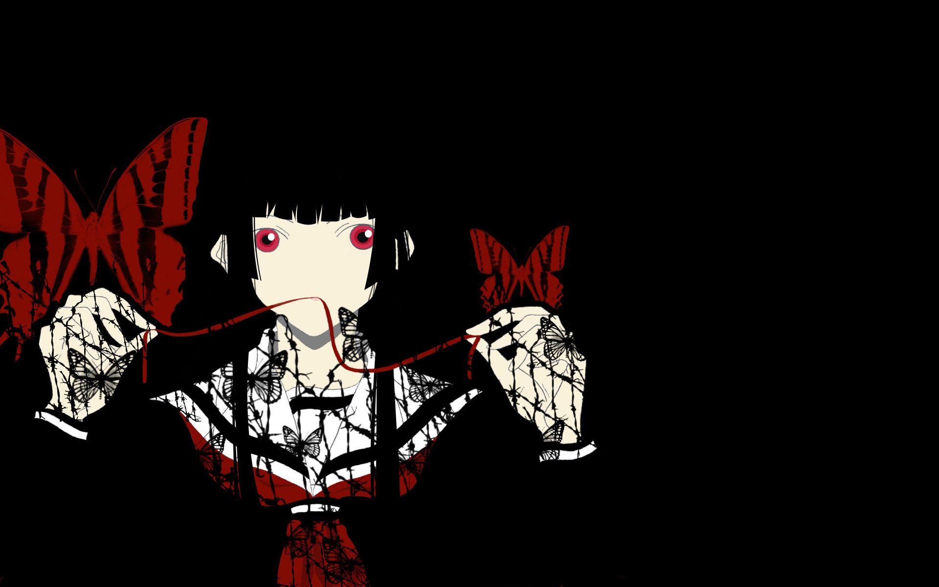 Dark Red Anime Wallpaper