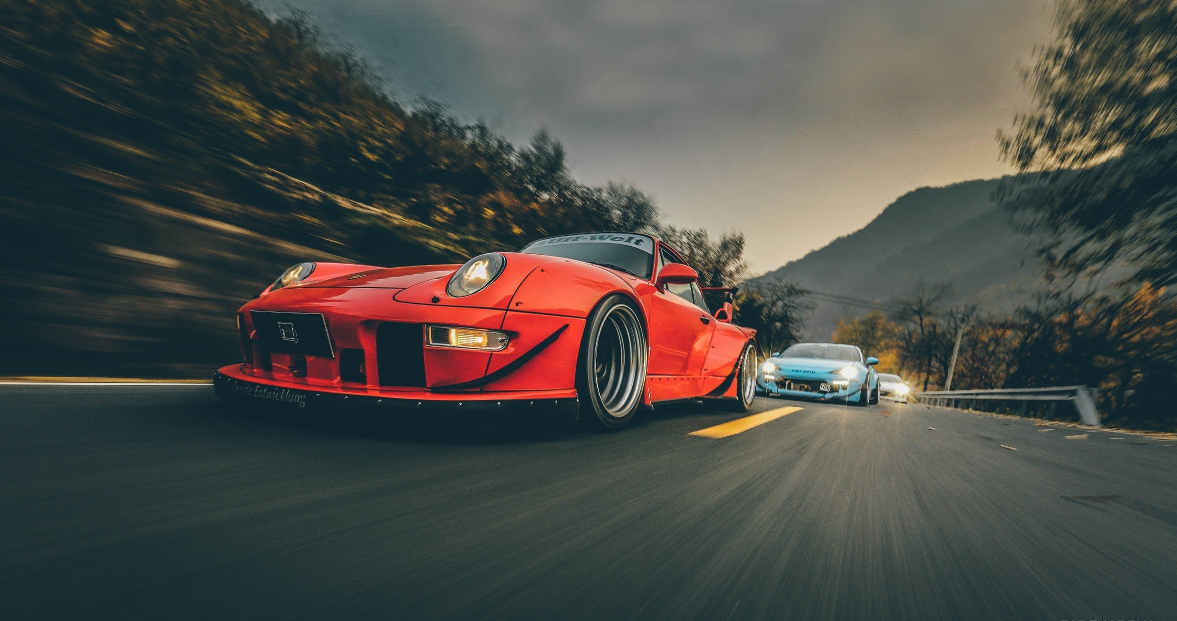 vehicle, red cars, racing, Porsche, motion blur Gallery HD Wallpaper