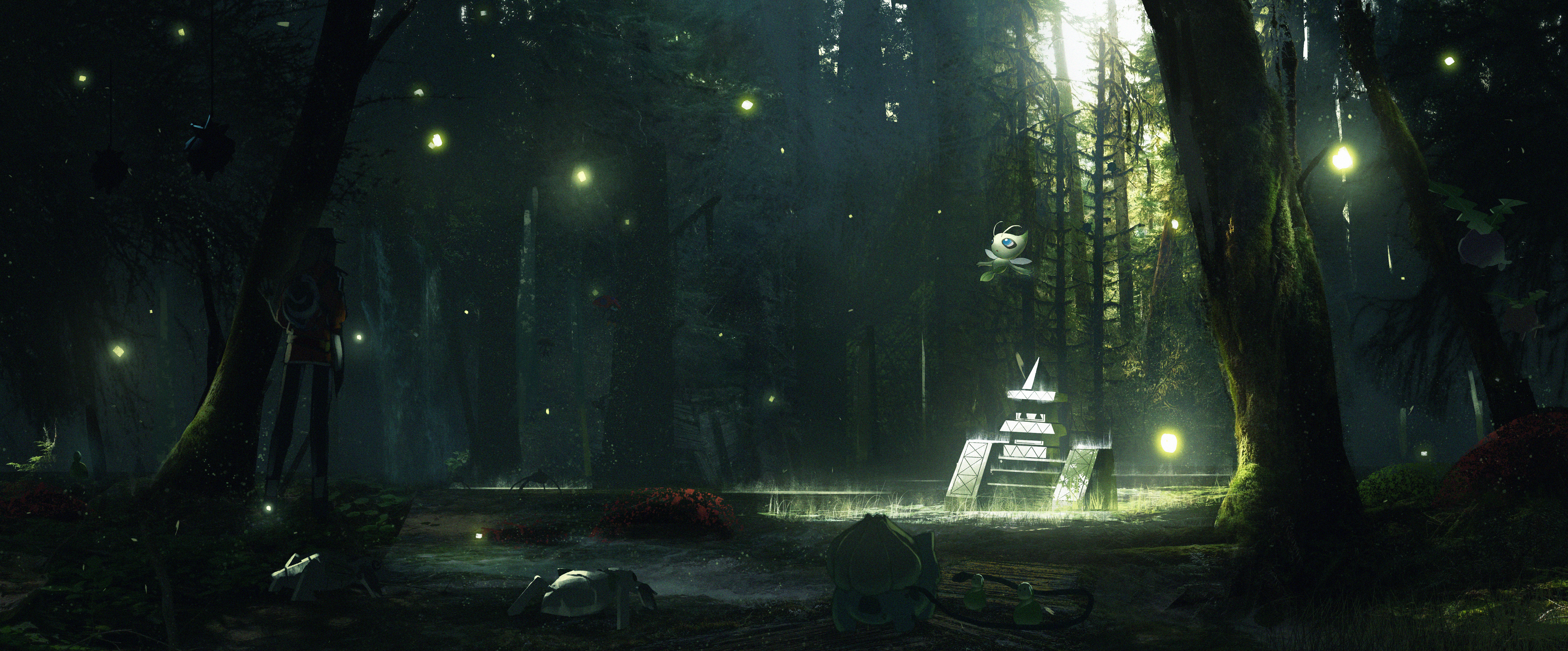 4K Celebi (Pokémon) Wallpaper and Background Image