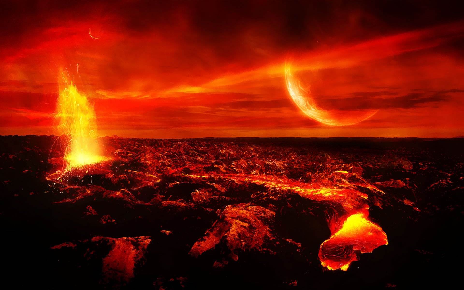 Lava Planet Rise: A Stunning Sci Fi HD