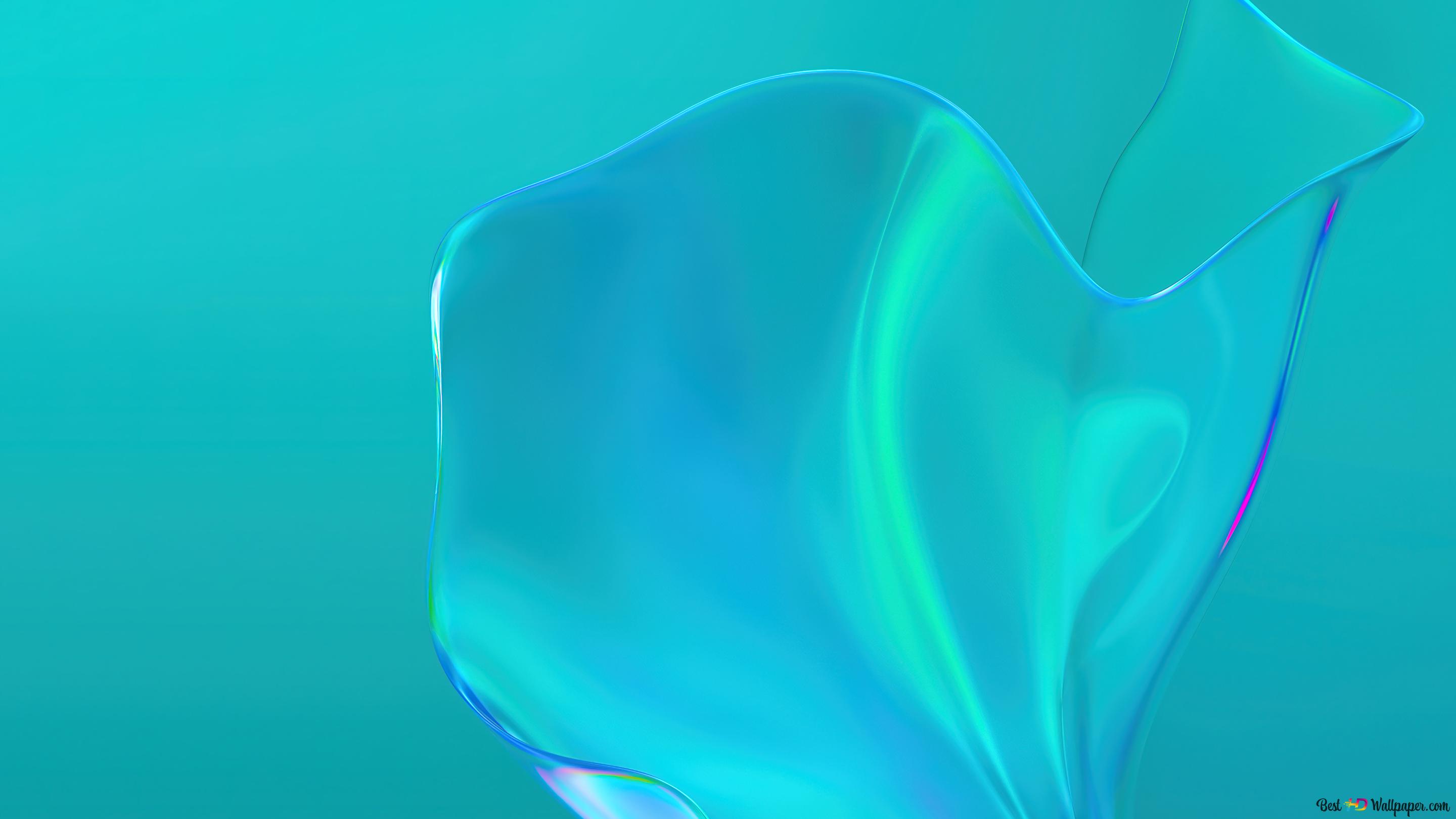 Cyan Background Abstract 4K wallpaper download