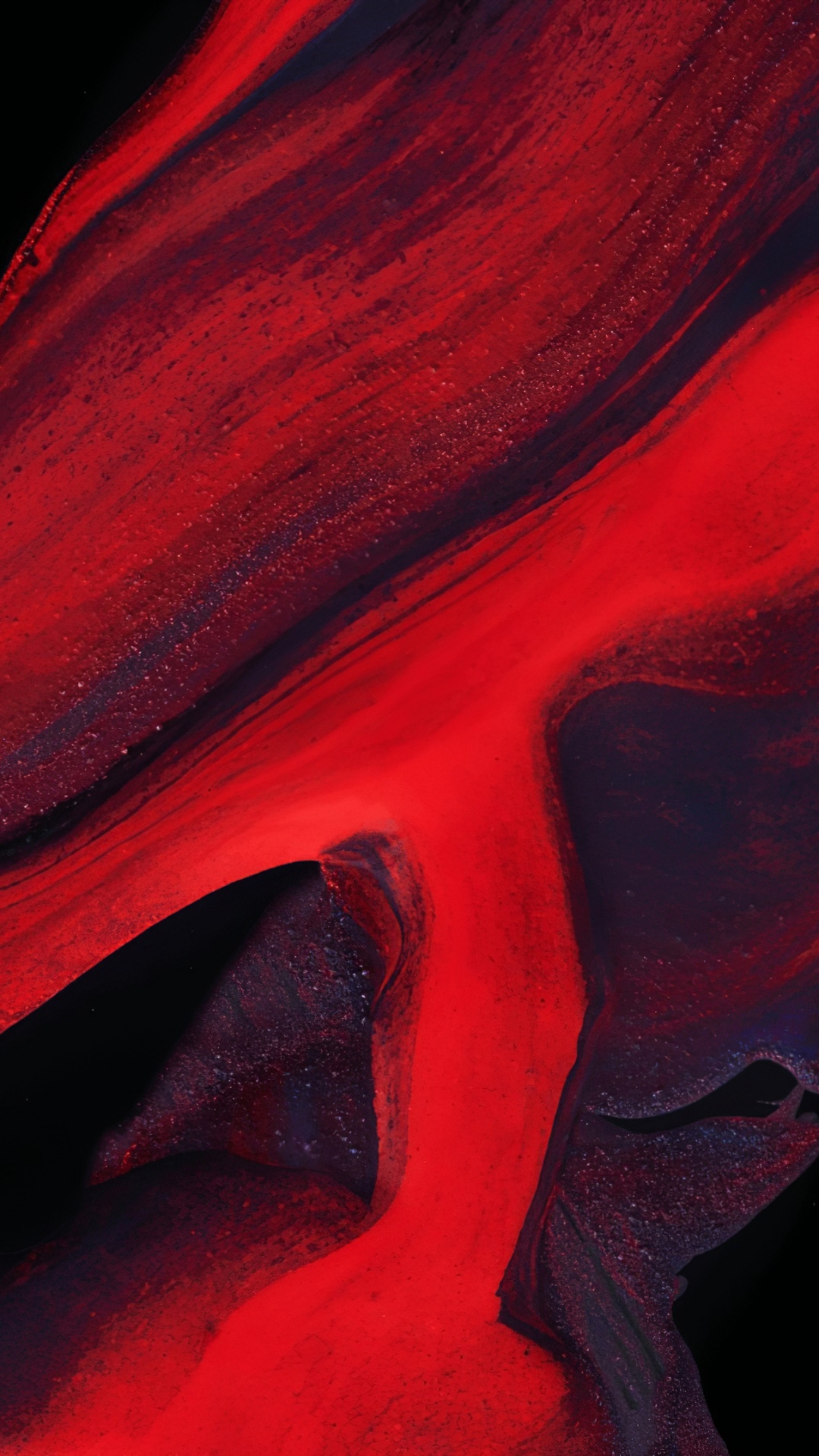 Lava Wallpaper 4K, Red, ColorOS, Stock
