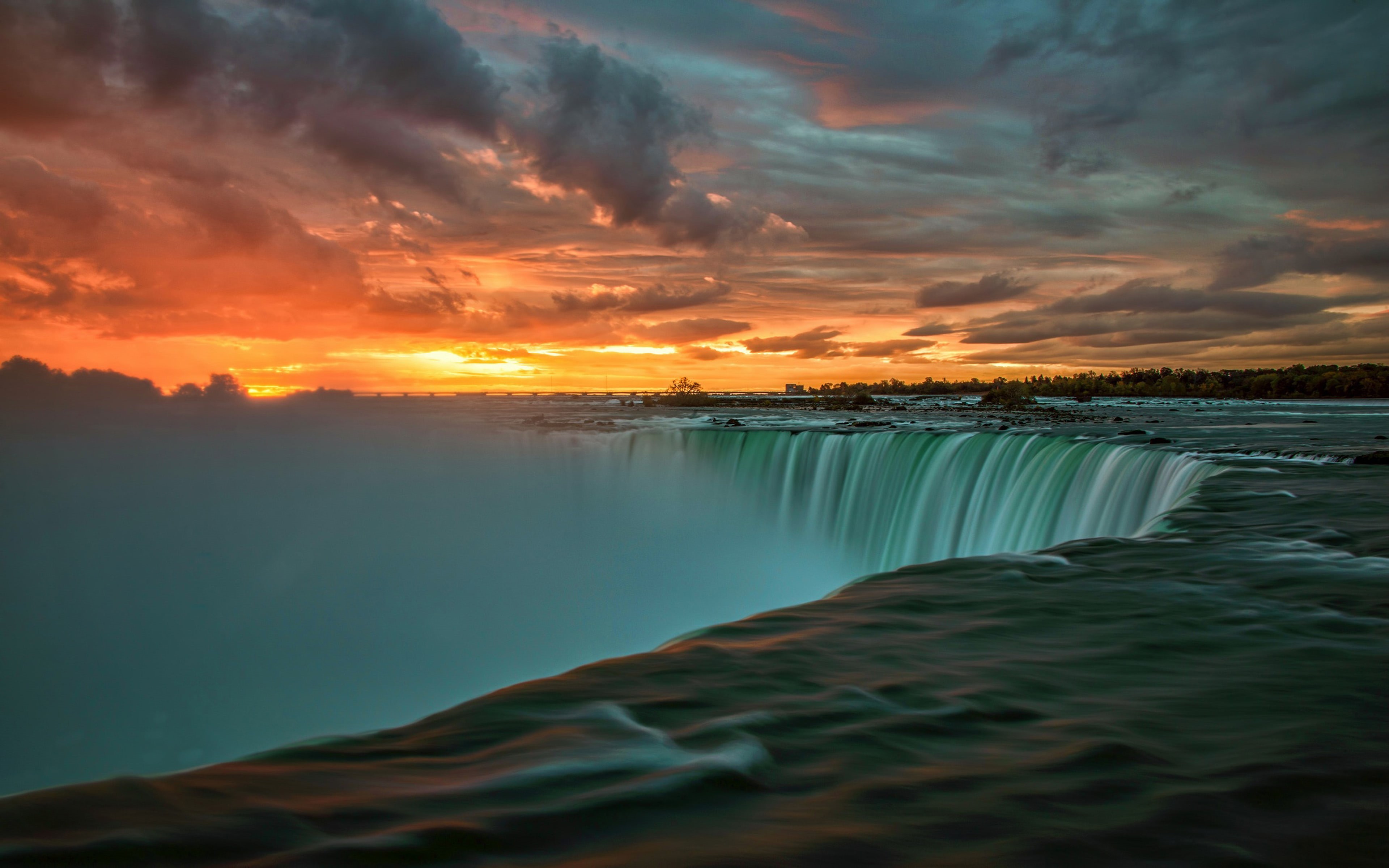 Wallpaper / landscape, k, sunset, ultra, falls, tablet, hd, canada, mobile, wallpaper, nature, computers, niagara, 4K, desktop, phones, laptop free download