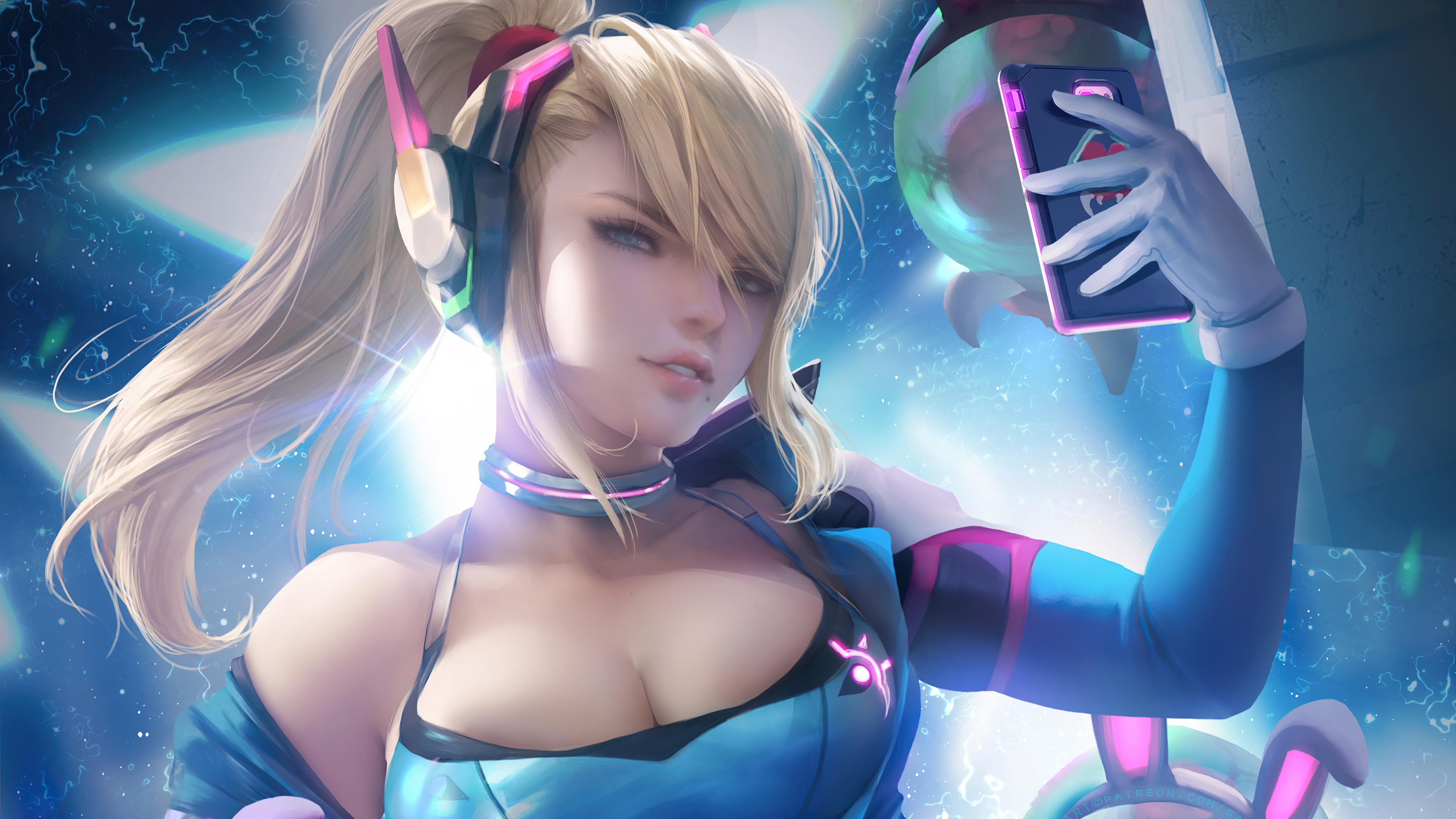 Samus Aran, Selfie, Metroid, 4K Gallery HD Wallpaper