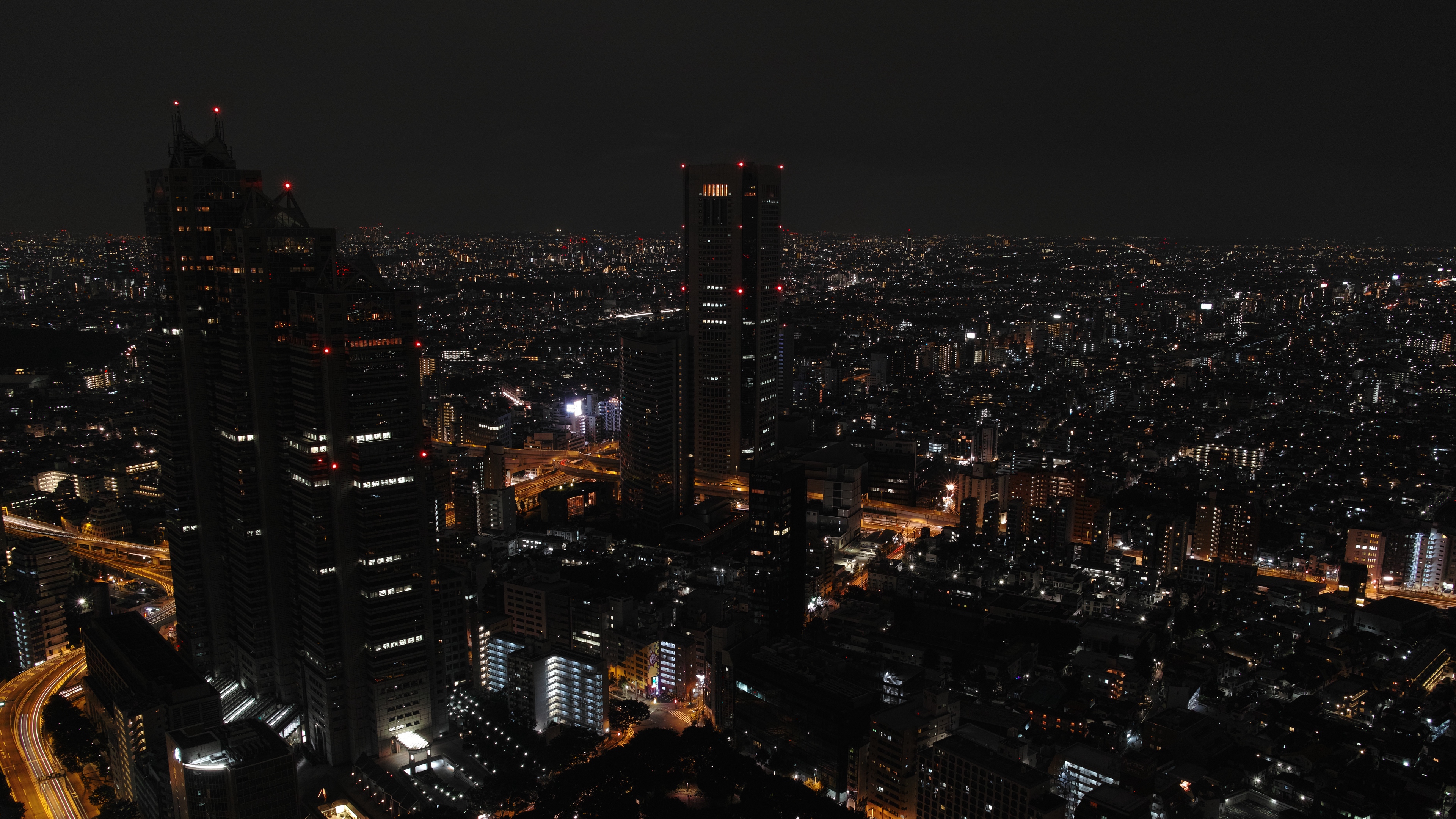 Wallpaper 4k night city, skyscrapers, tokyo, night 4k Wallpaper