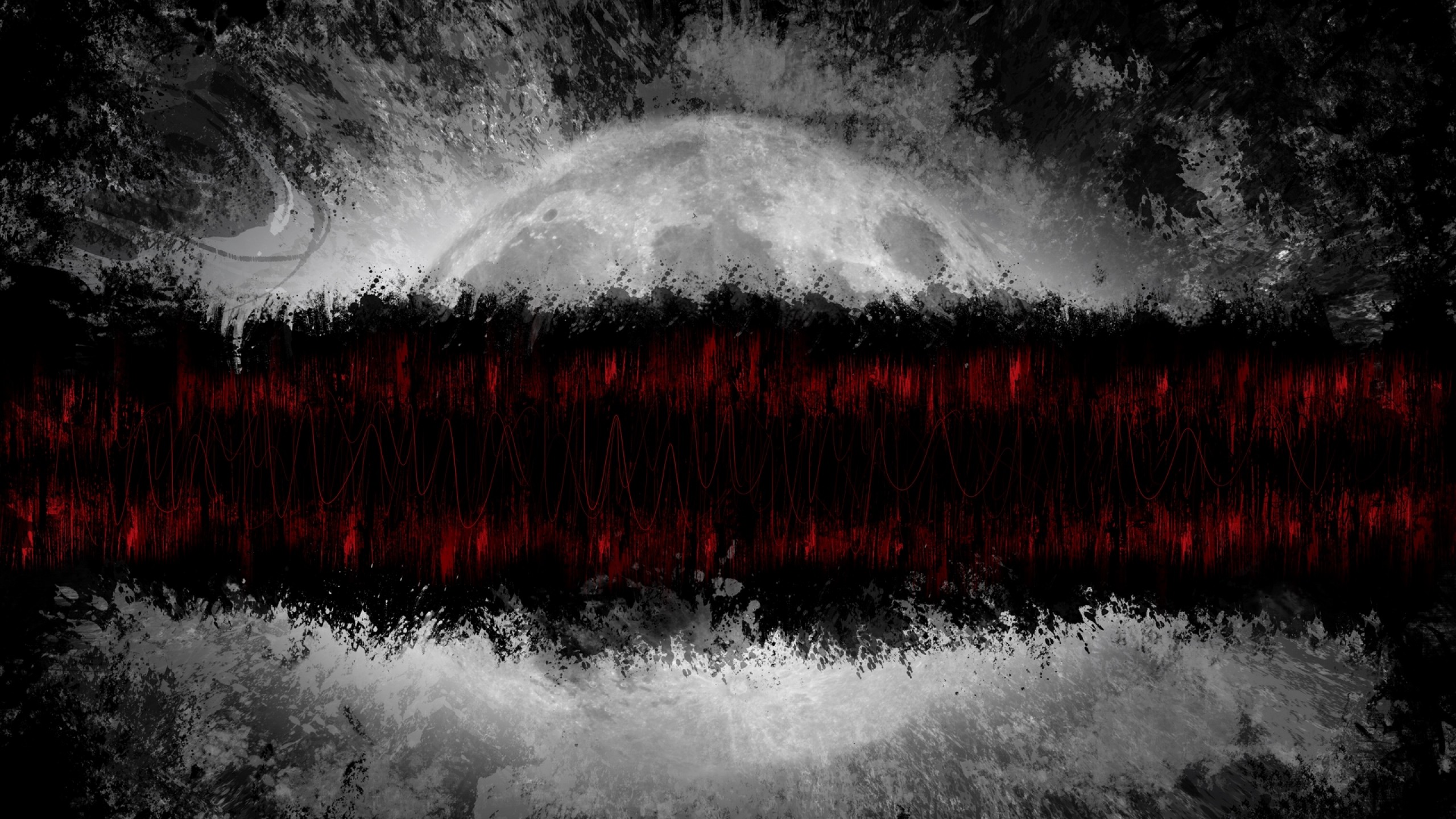 Red lines over a planet HD Wallpaper Youtube Cover Photo