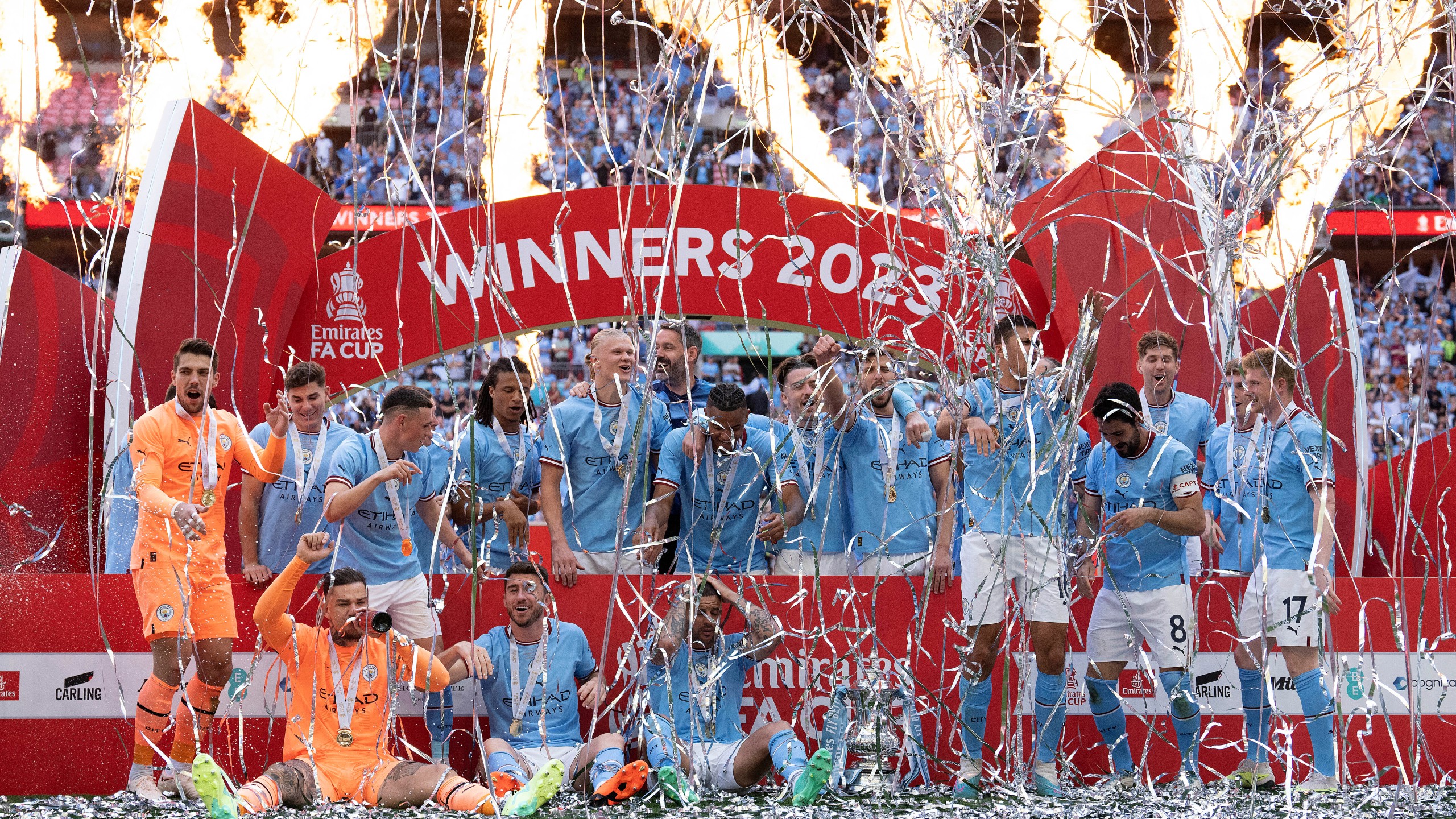 Man City Beats Man United 2 1 In FA Cup Final To Complete Second Leg Of Treble Bid