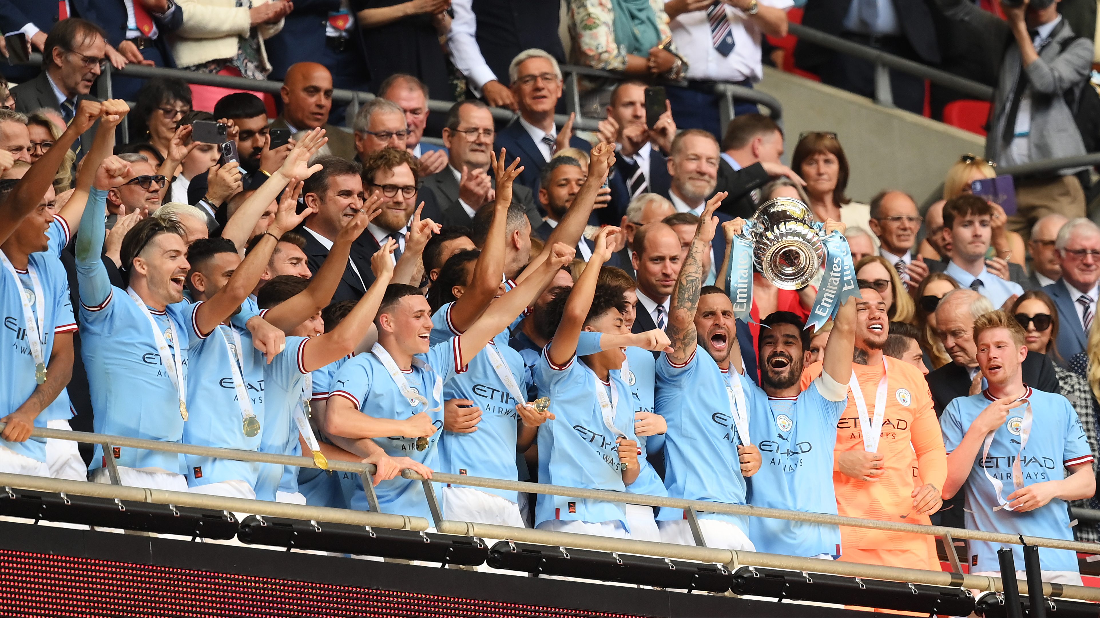 Manchester City beat Man United in FA Cup, one win from treble