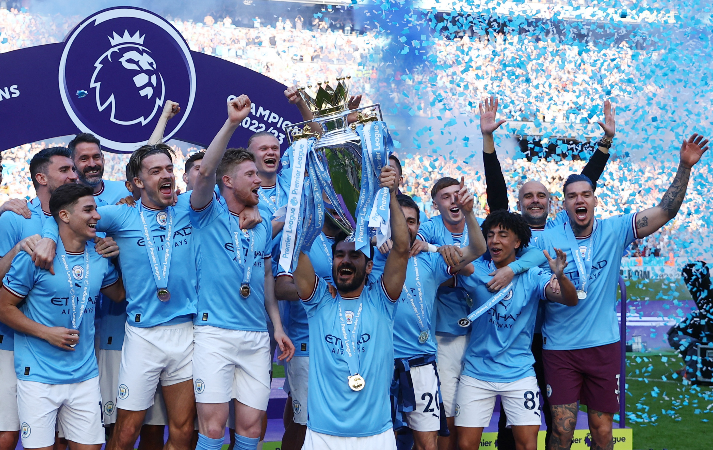 Man City Celebrate Premier League Title With 1 0 Win Over Chelsea