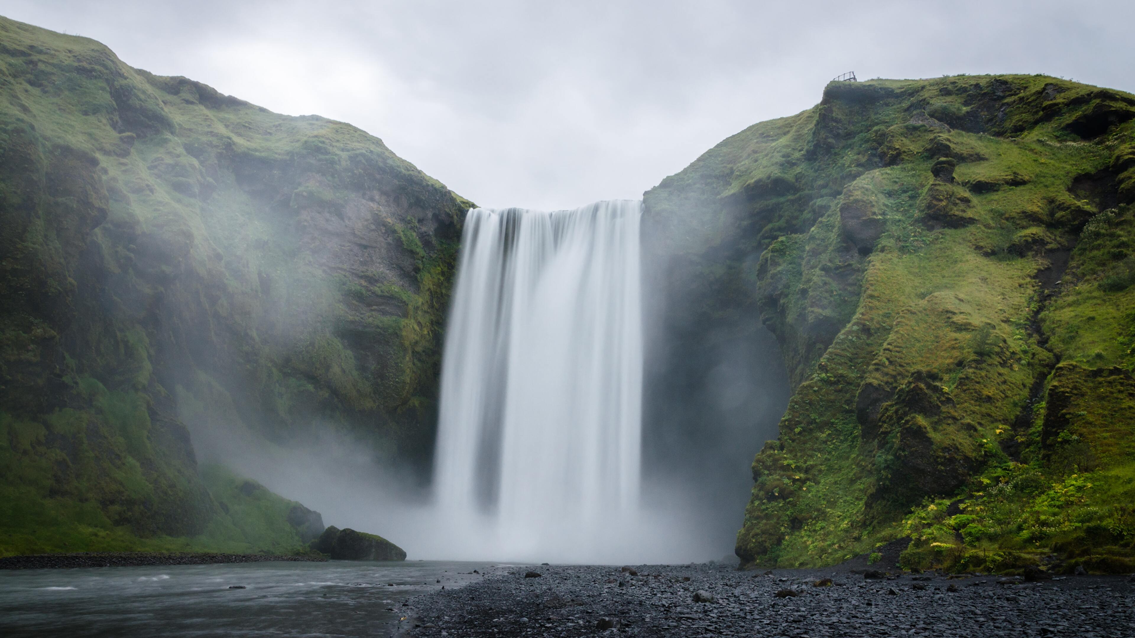 Skogafoss 4K wallpaper for your desktop or mobile screen free and easy to download