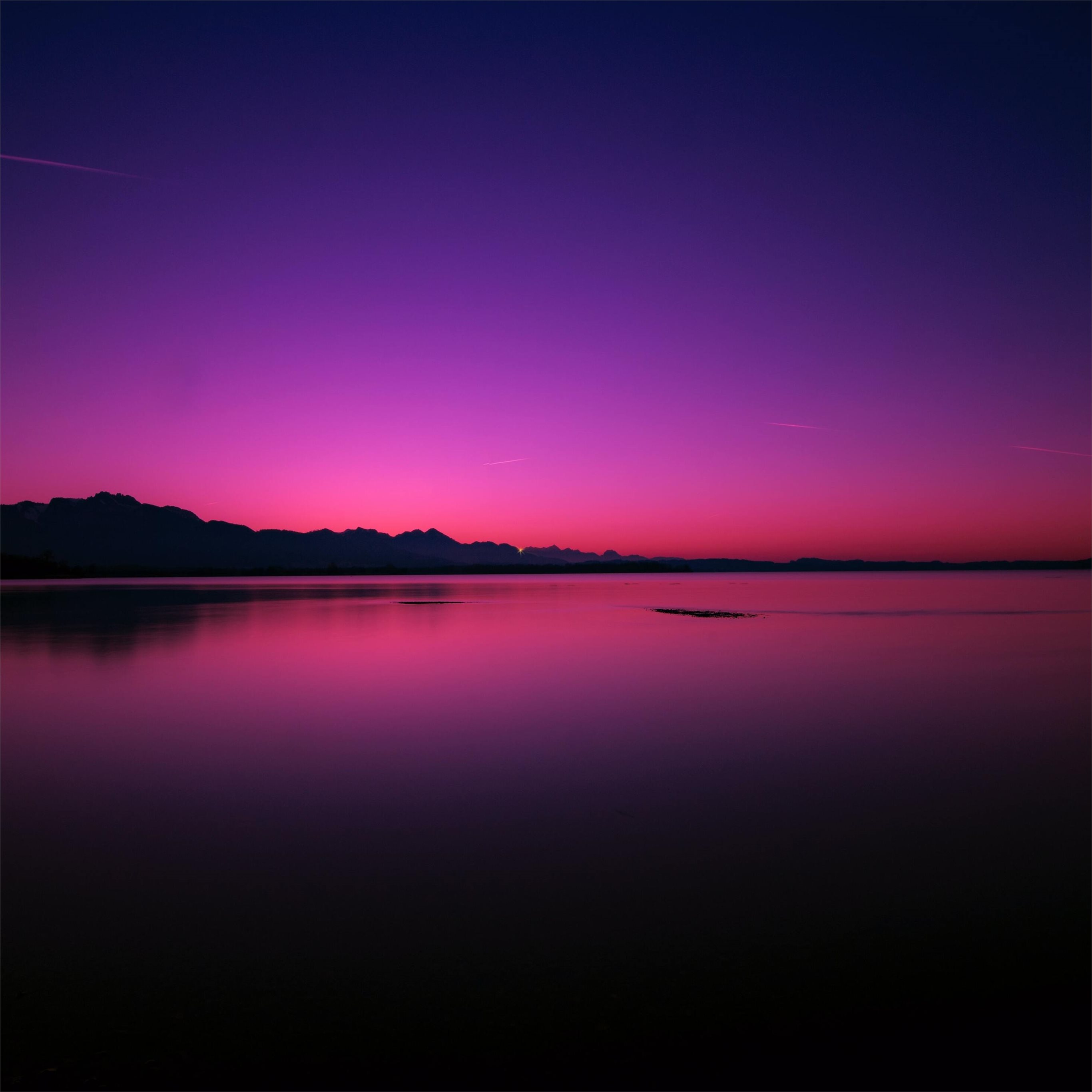 calm water body pink evening 4k iPad Wallpaper Free Download