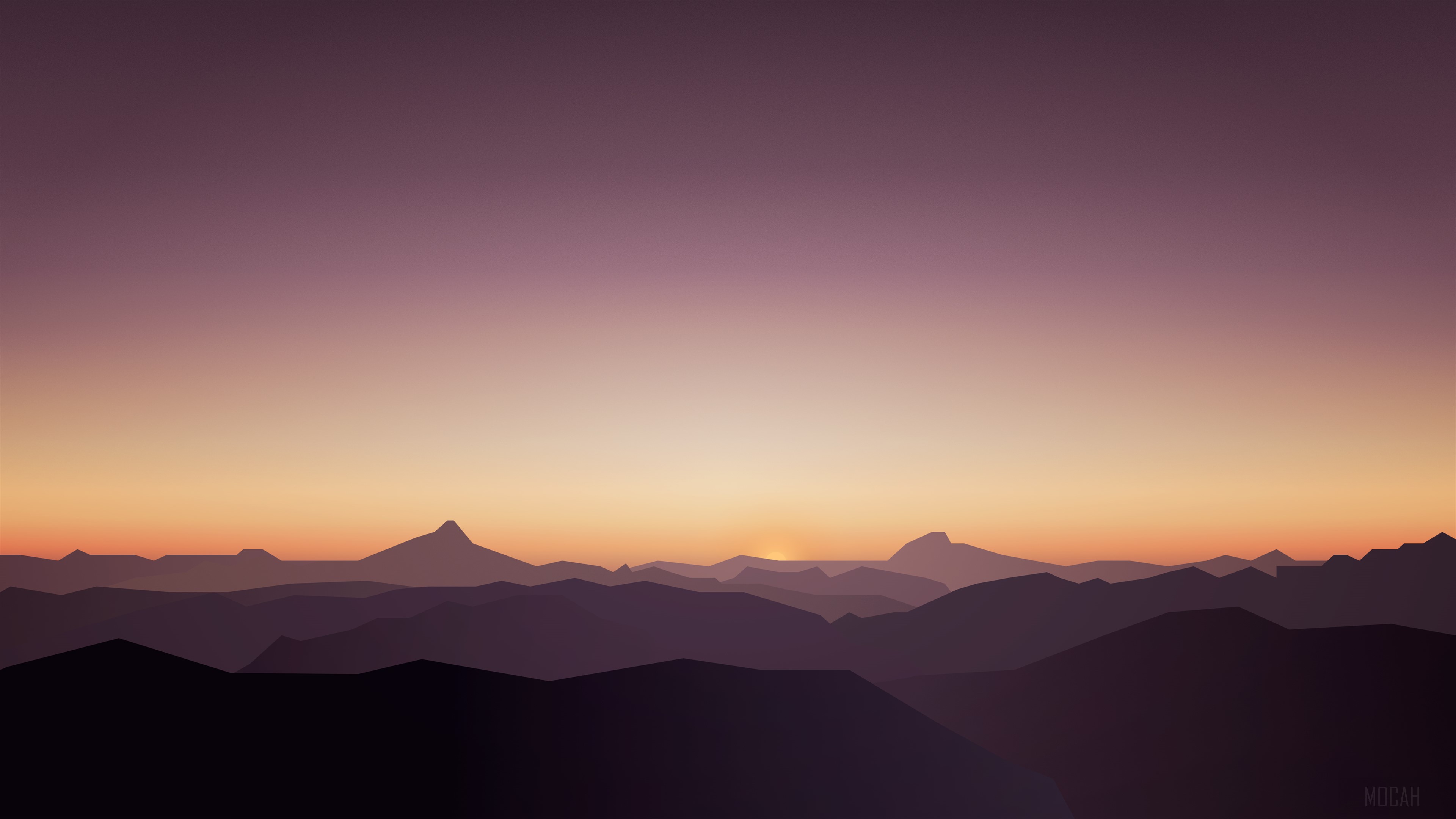 Calm Sunset Mountains 4k Gallery HD Wallpaper