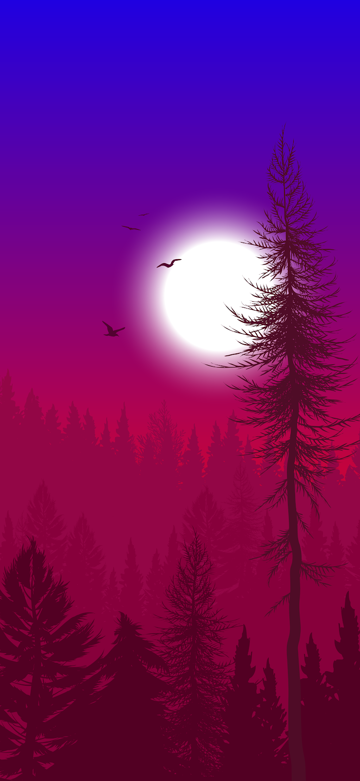 Moon night Mobile Walls