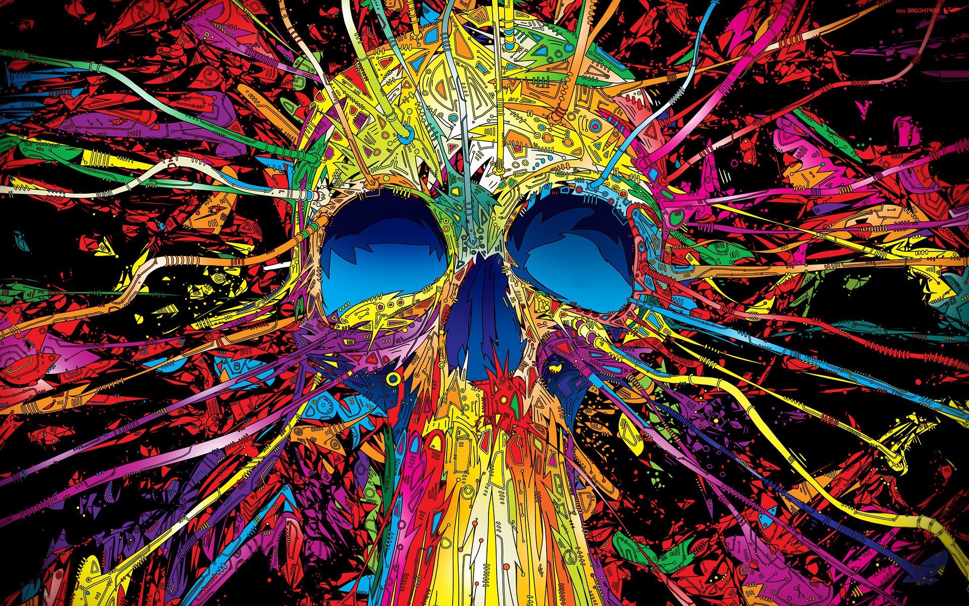 abstract anime skull matei apostolescu digital art Gallery HD Wallpaper