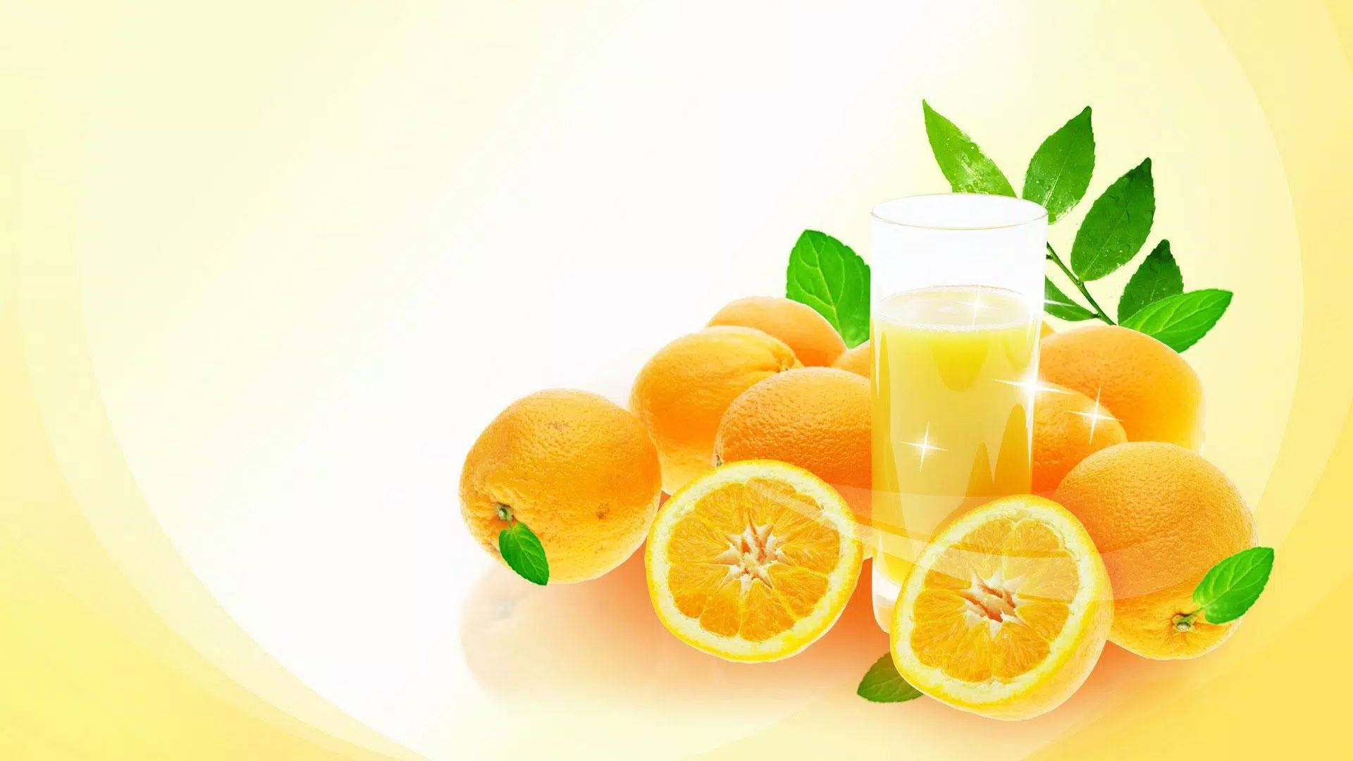 Download Orange Fruit And Juice Wallpaper