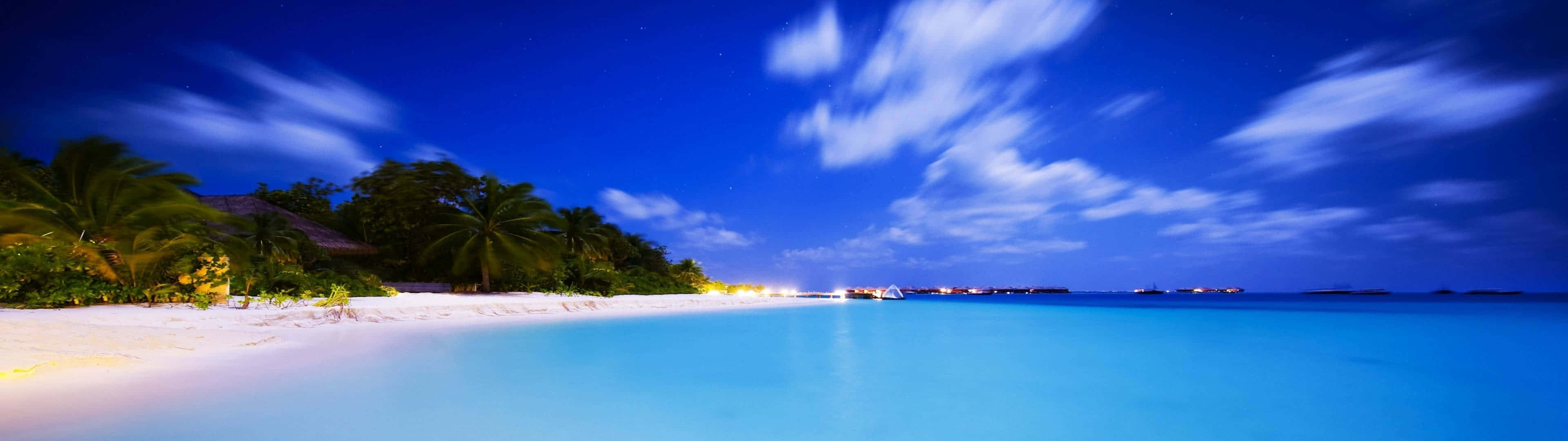 Beach Dual Monitor Wallpaper