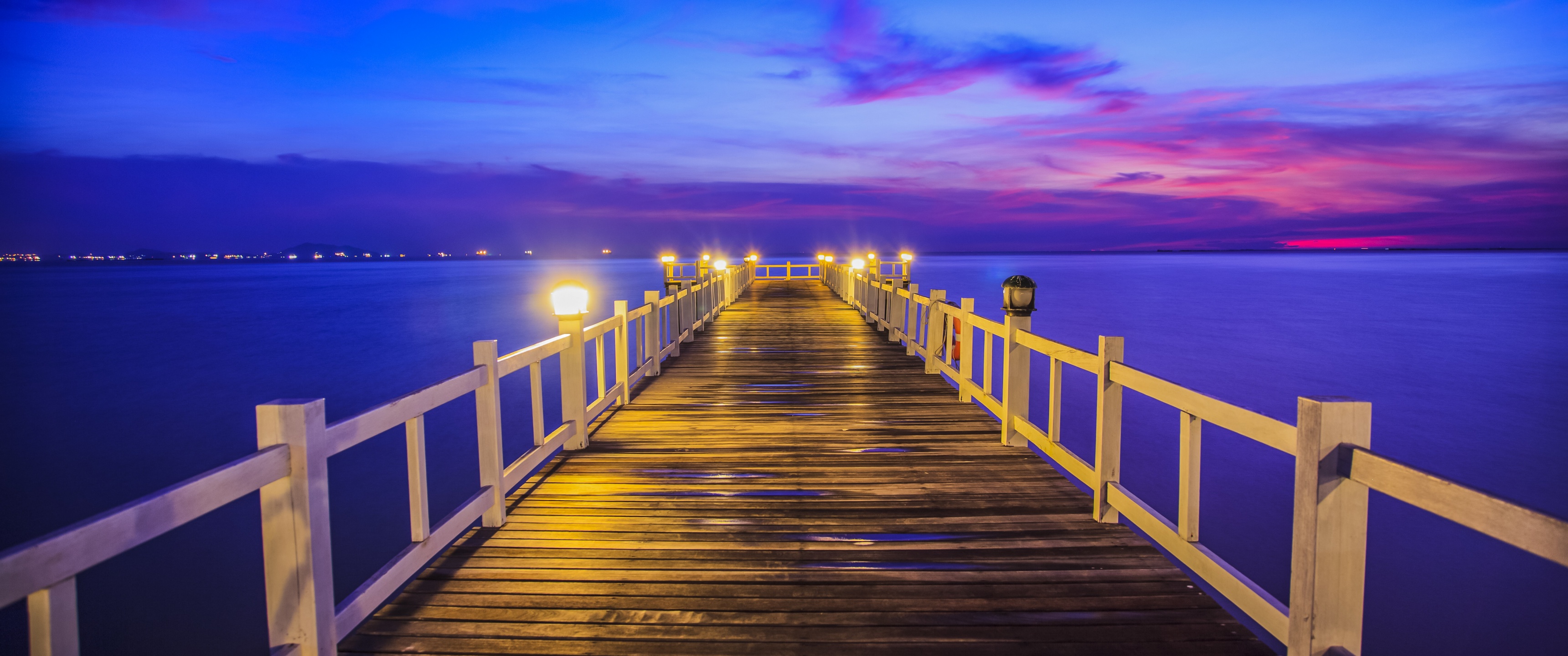 Wooden pier Wallpaper 4K, Thailand