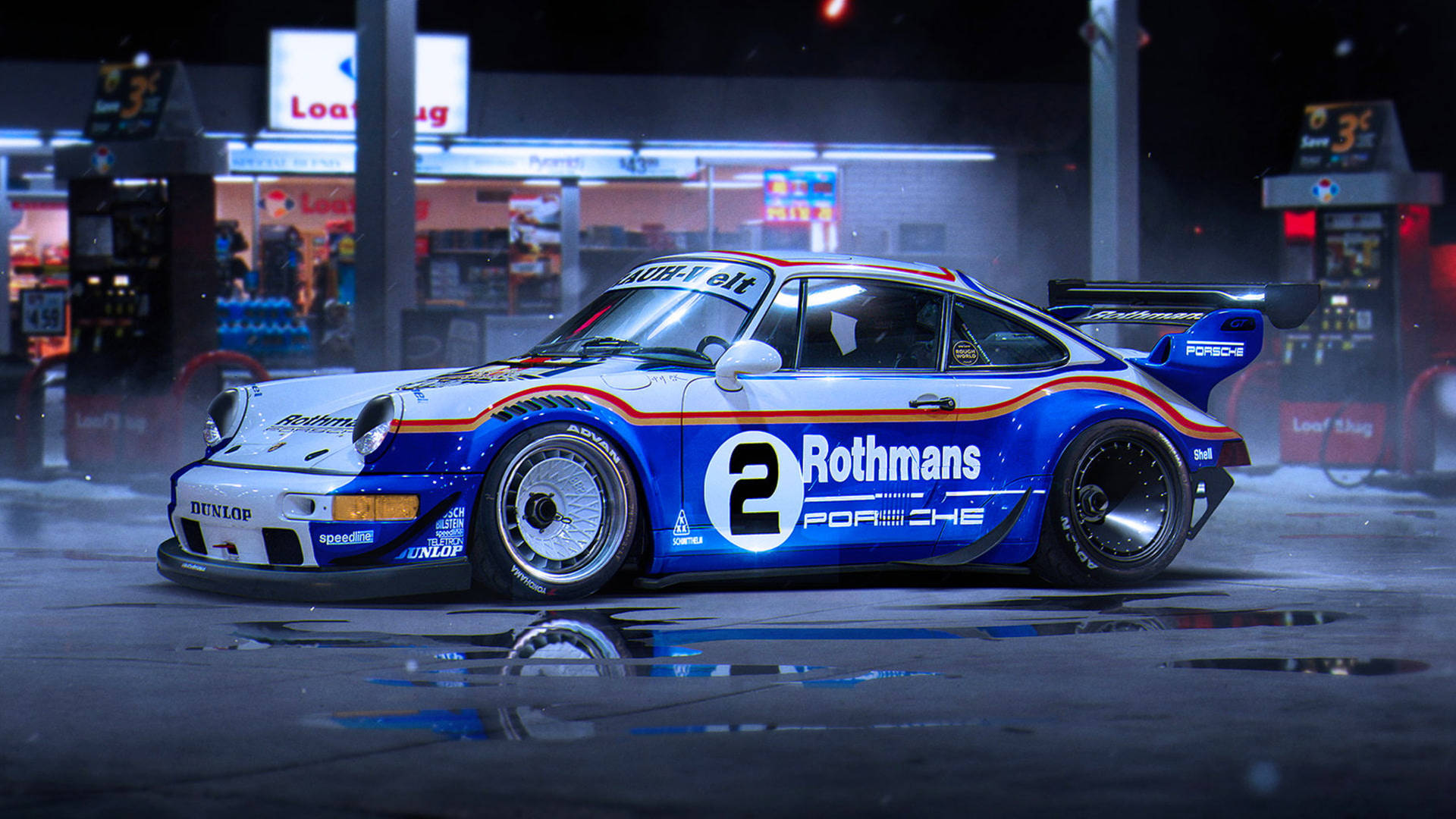 Download Rothmans Porsche Racing Car Wallpaper