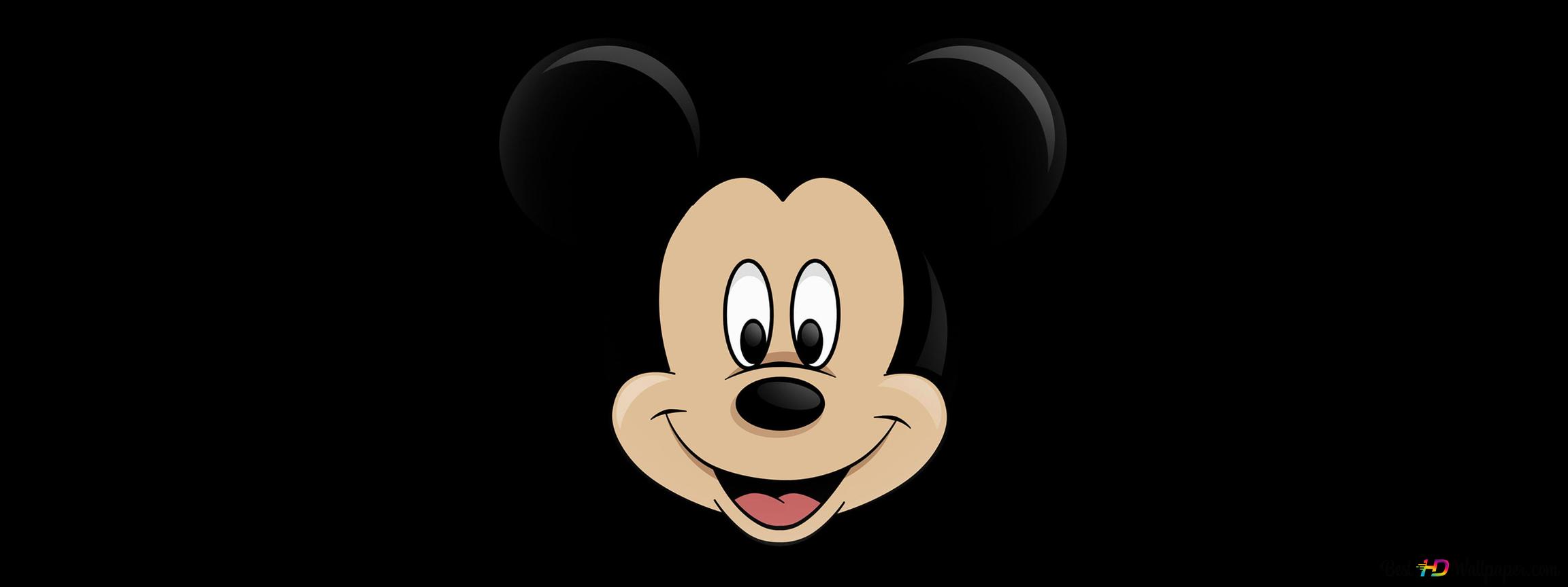 Mickey, mouse, dark, logo 2K wallpaper download