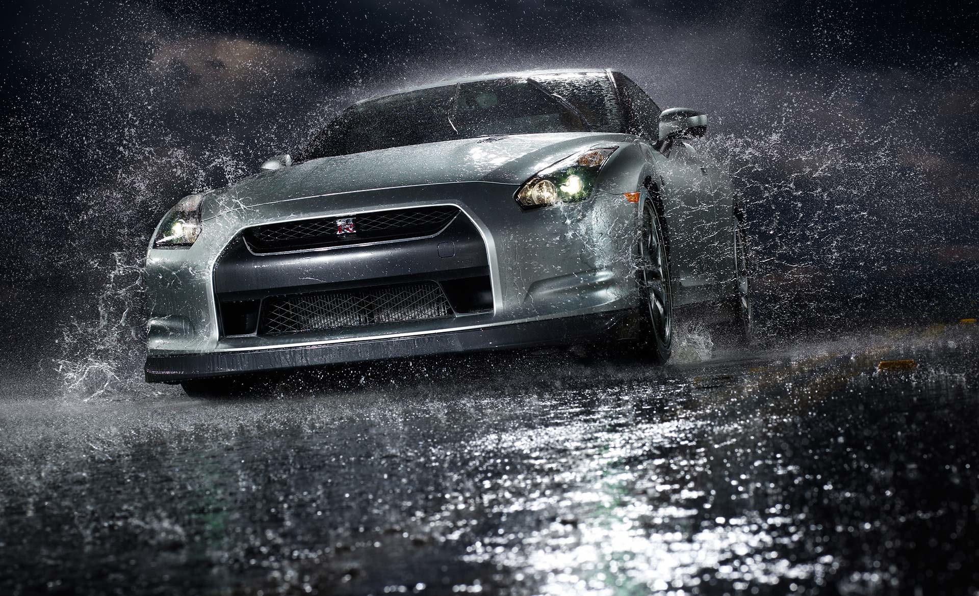 Cars Front Angle View Nissan GT R Vehicles Water Free IPhone Or Android Full HD Wallpaper