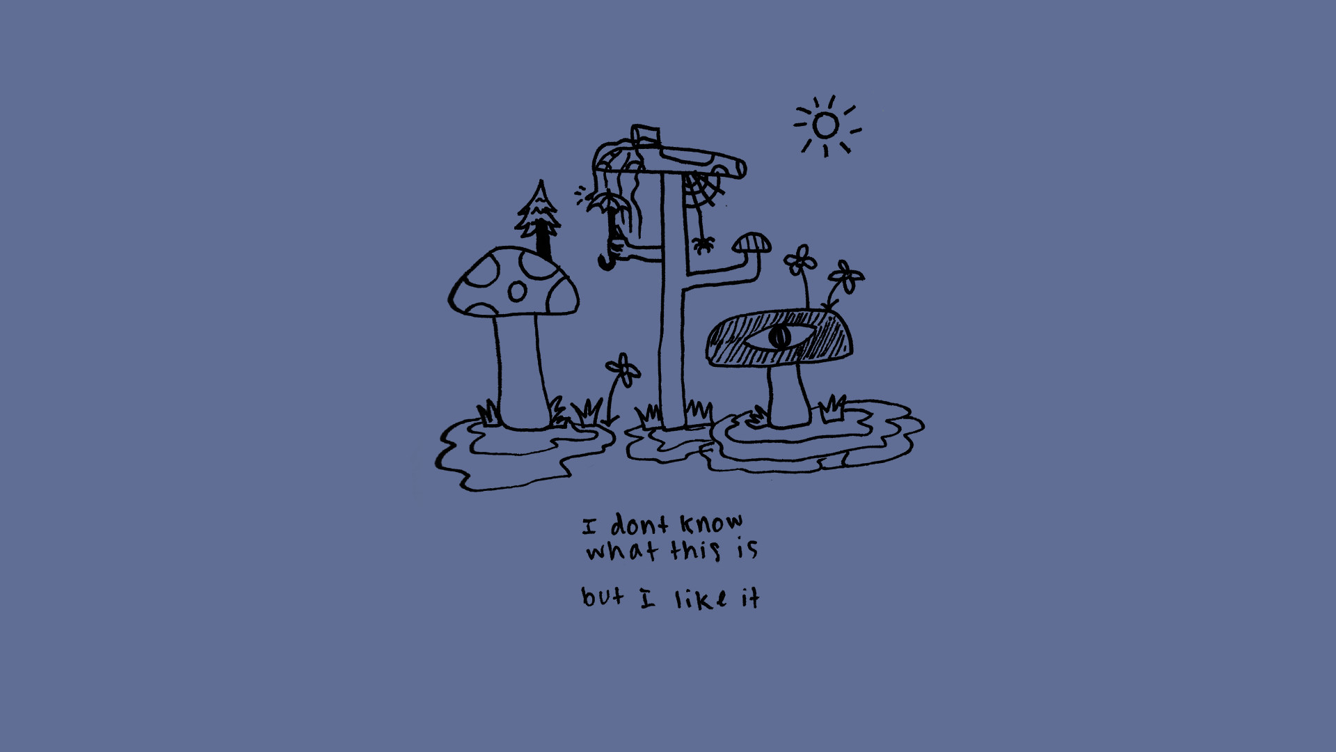Turned a Friend's Doodle into a Wallpaper