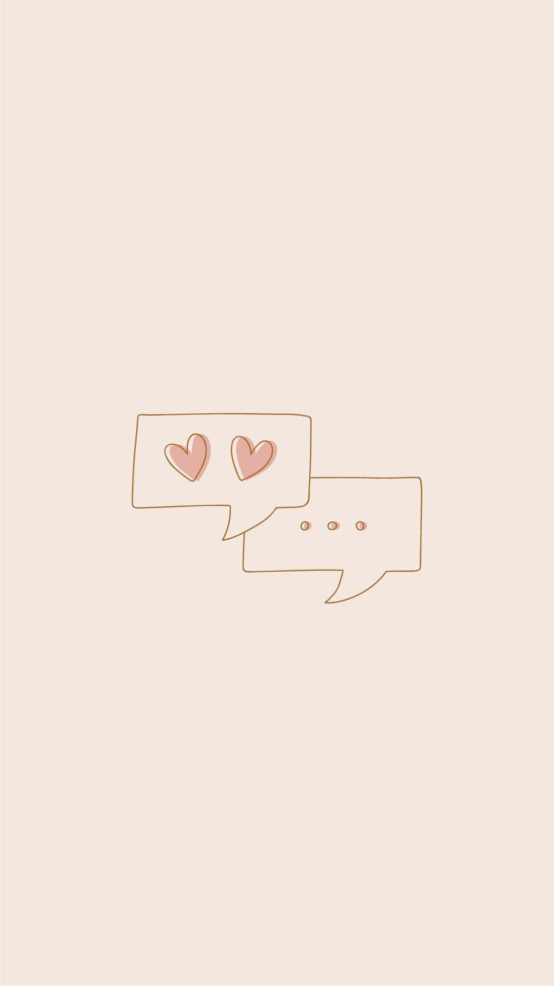 Download Aesthetic Doodles Hearts Text Bubble Wallpaper