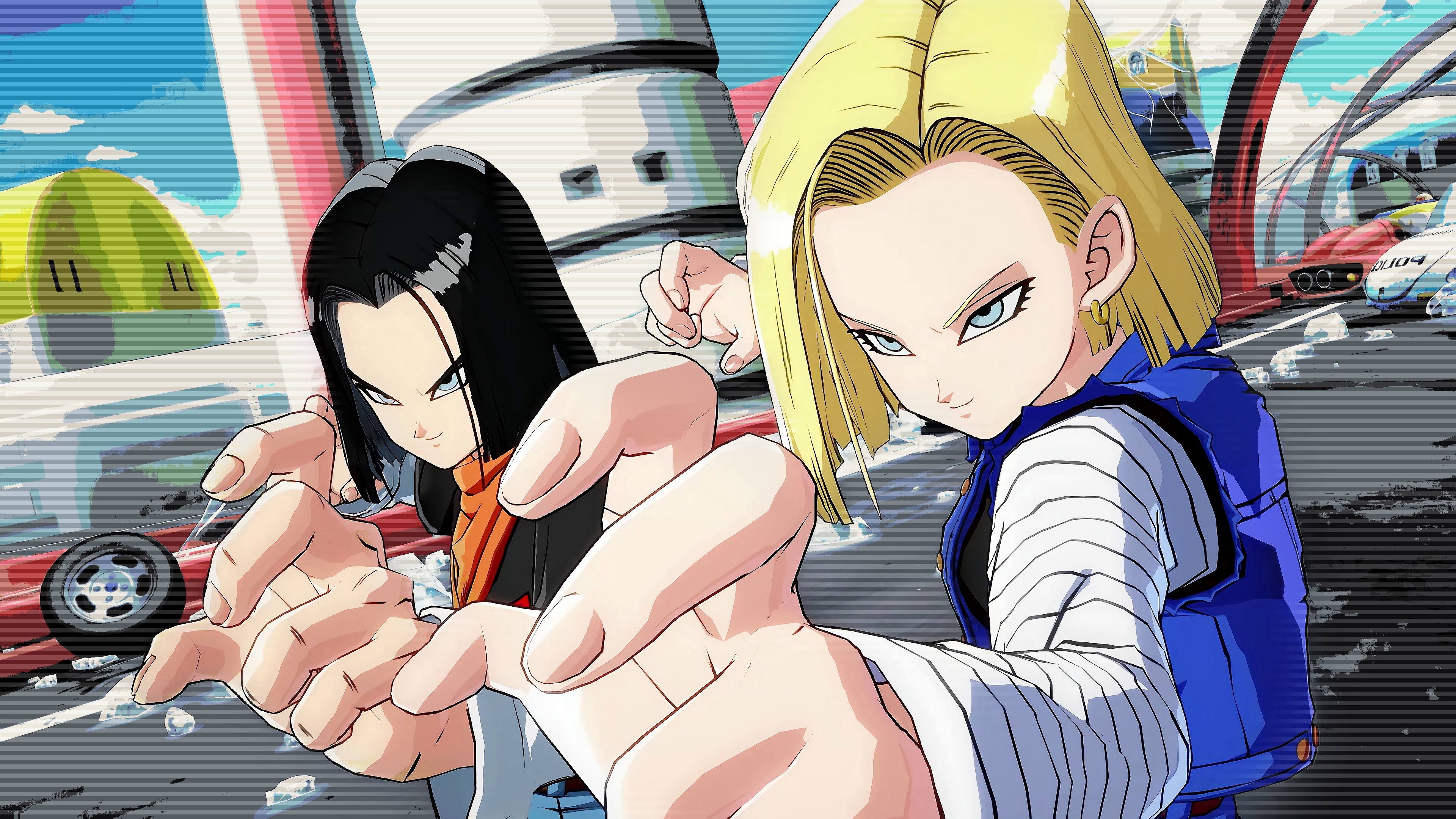 Android 18 and 17 4K Wallpaper